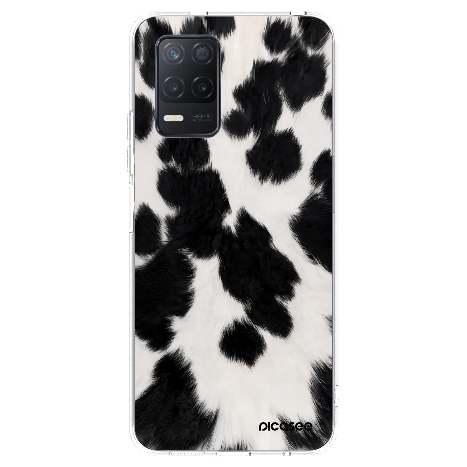 Picasee silikónový prehľadný obal pre Realme 8 5G - Black Moo