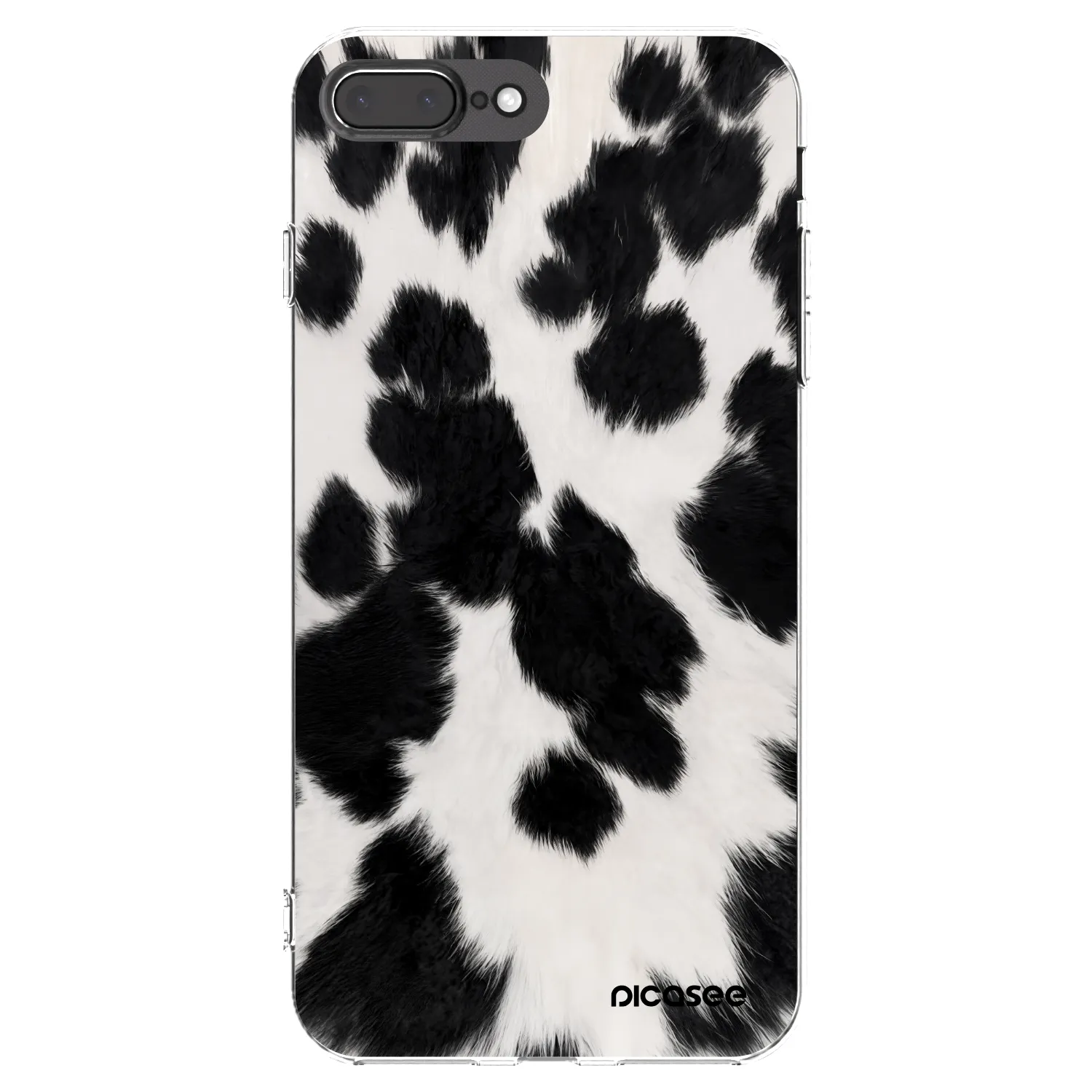 Picasee silikónový prehľadný obal pre Apple iPhone 7 Plus - Black Moo