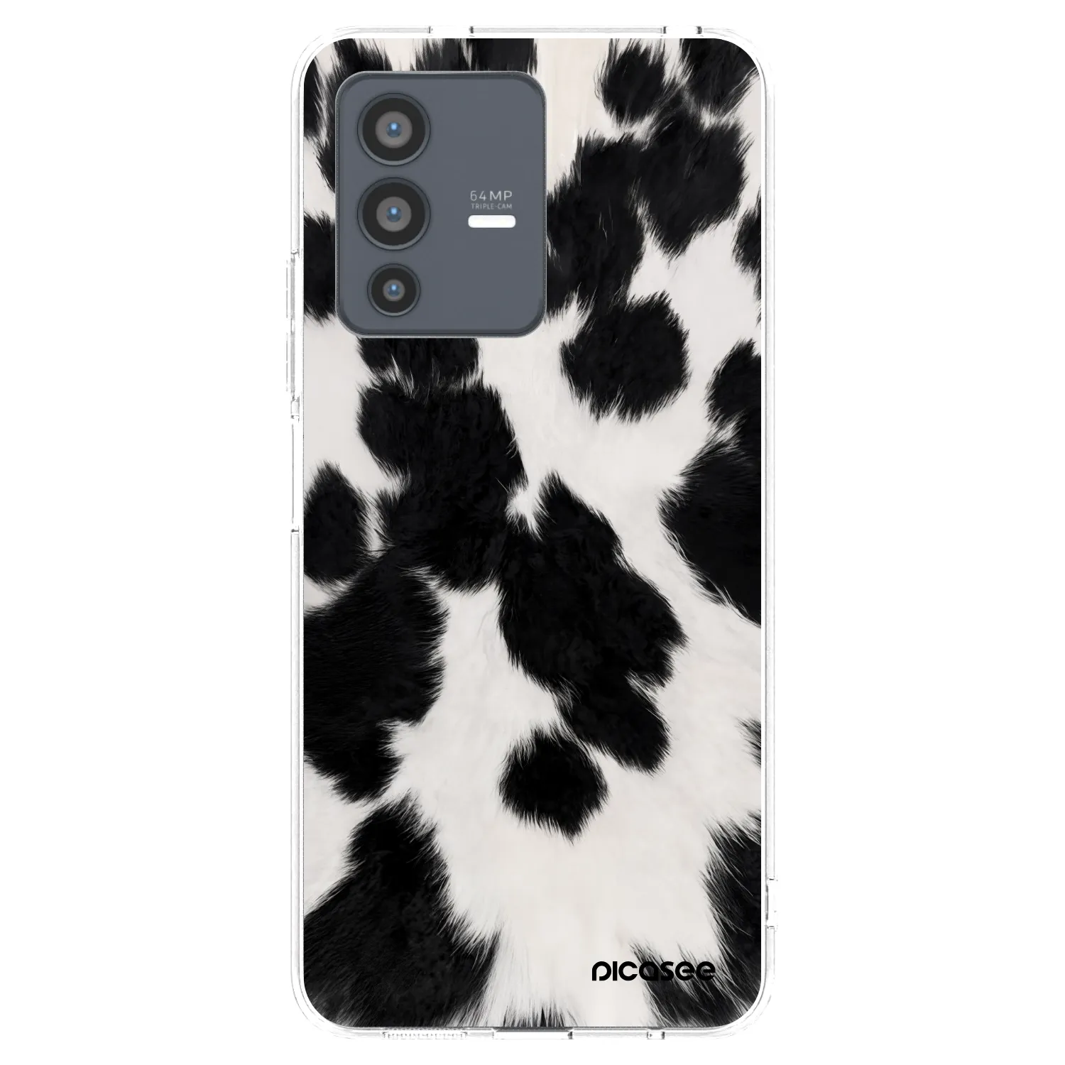 Picasee silikónový prehľadný obal pre Vivo V23 5G - Black Moo