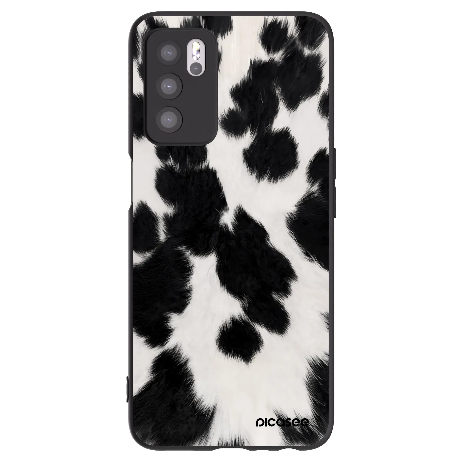 Picasee silikónový čierny obal pre OPPO A16s - Black Moo