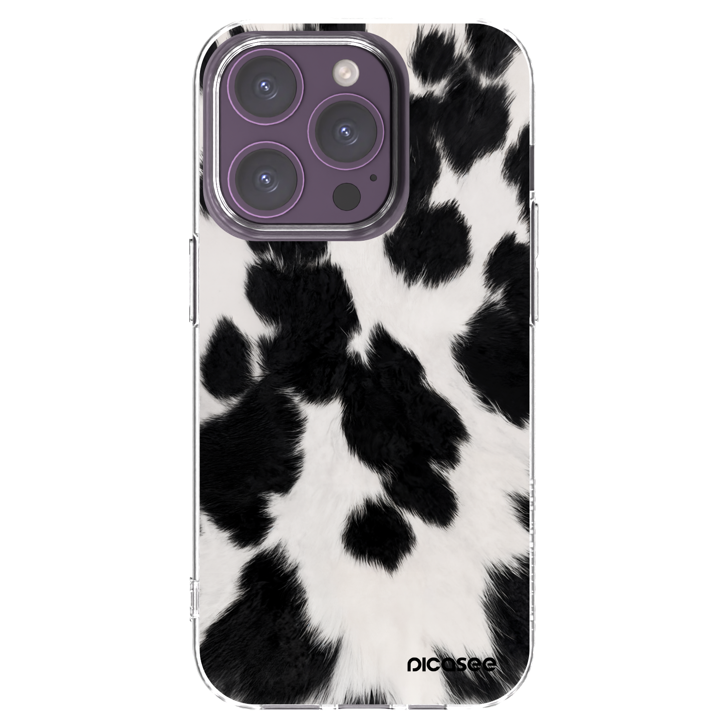 Picasee silikónový prehľadný obal pre Apple iPhone 14 Pro - Black Moo