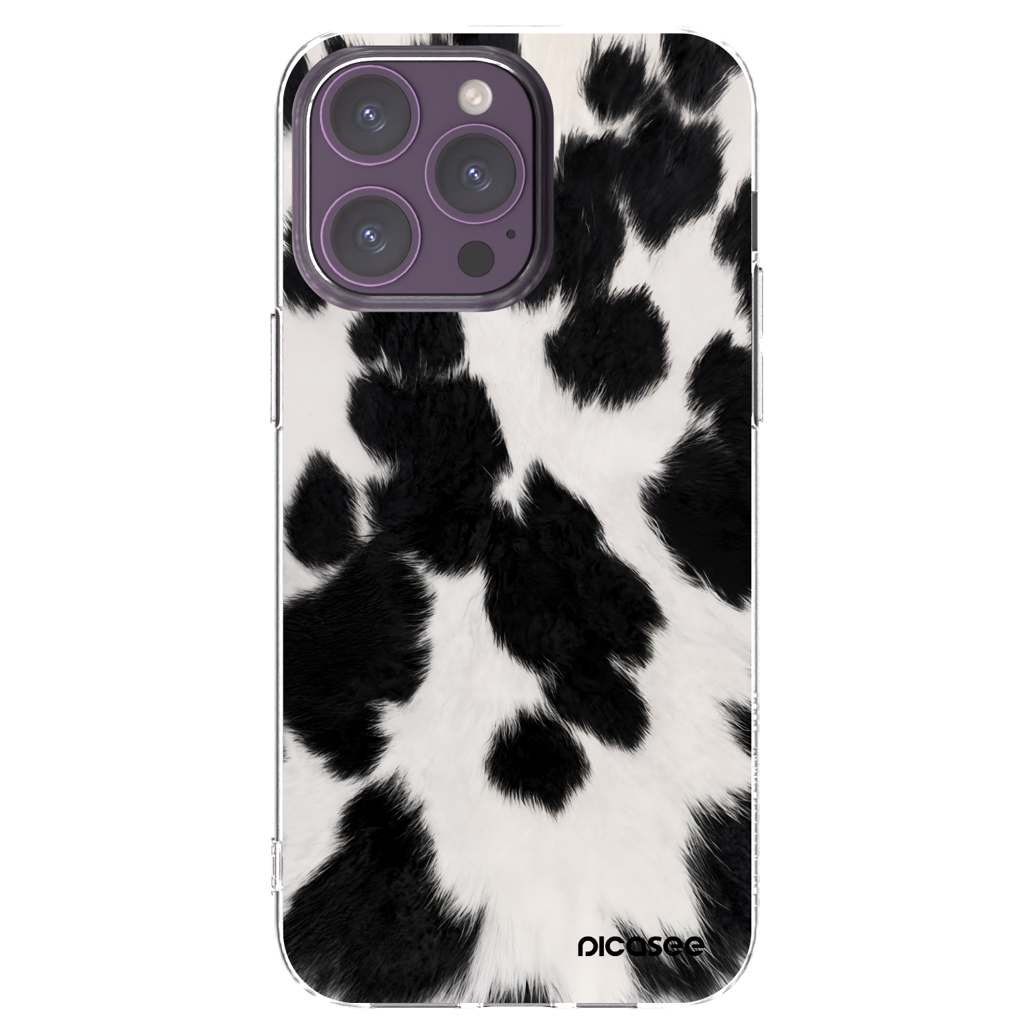 Picasee silikónový prehľadný obal pre Apple iPhone 14 Pro Max - Black Moo