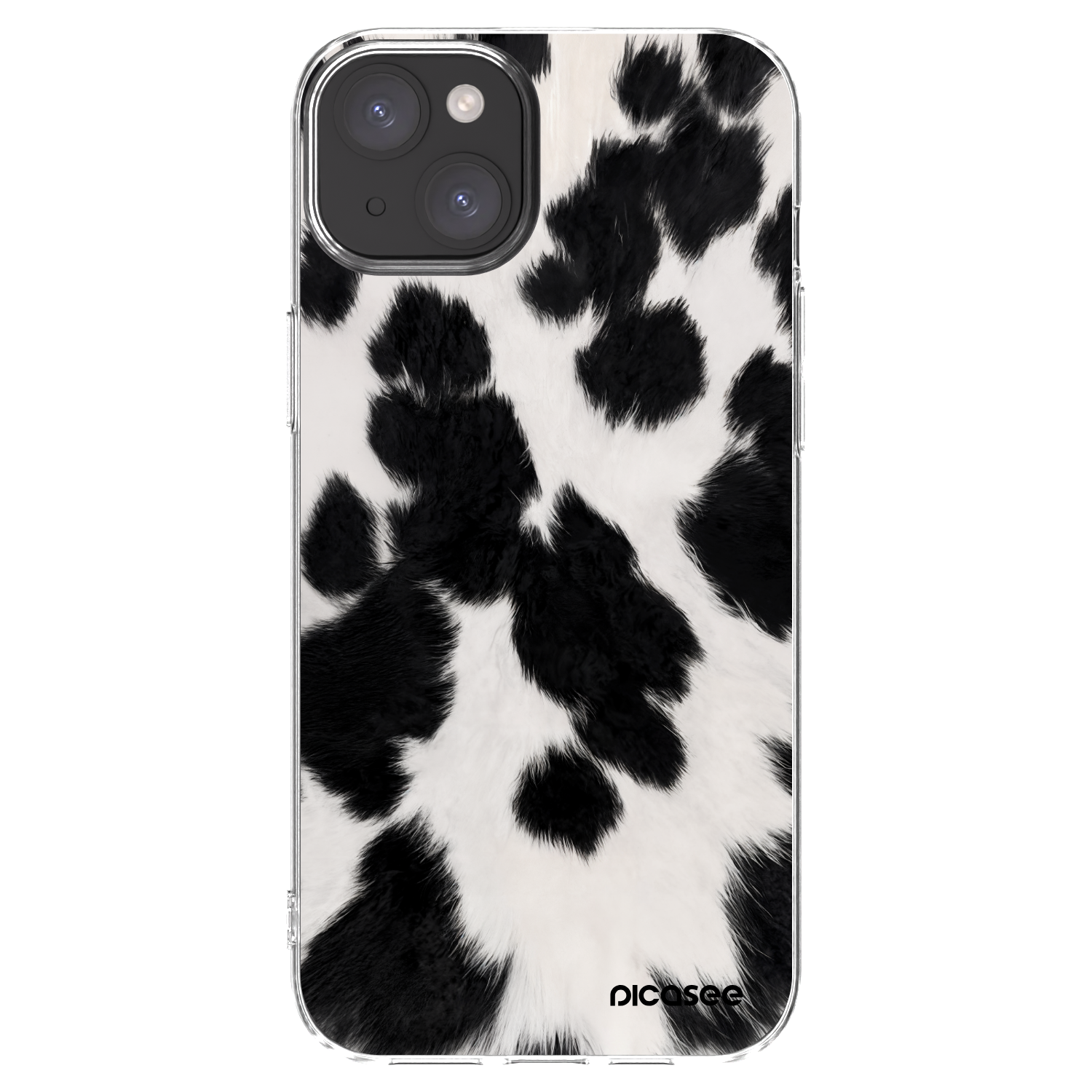 Silikónový prehľadný obal pre Apple iPhone 15 Plus - Black Moo