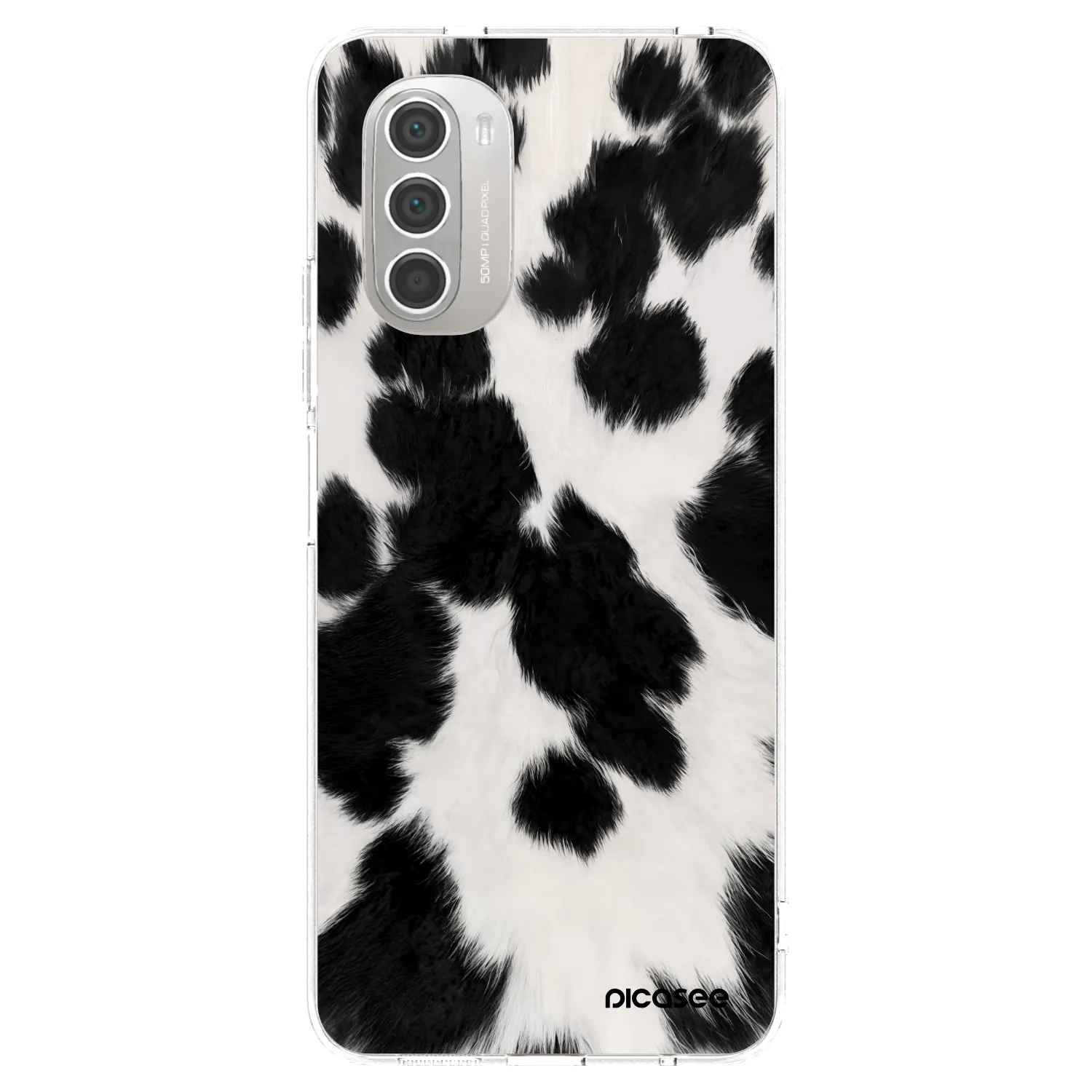 Picasee silikónový prehľadný obal pre Motorola Moto G51 - Black Moo