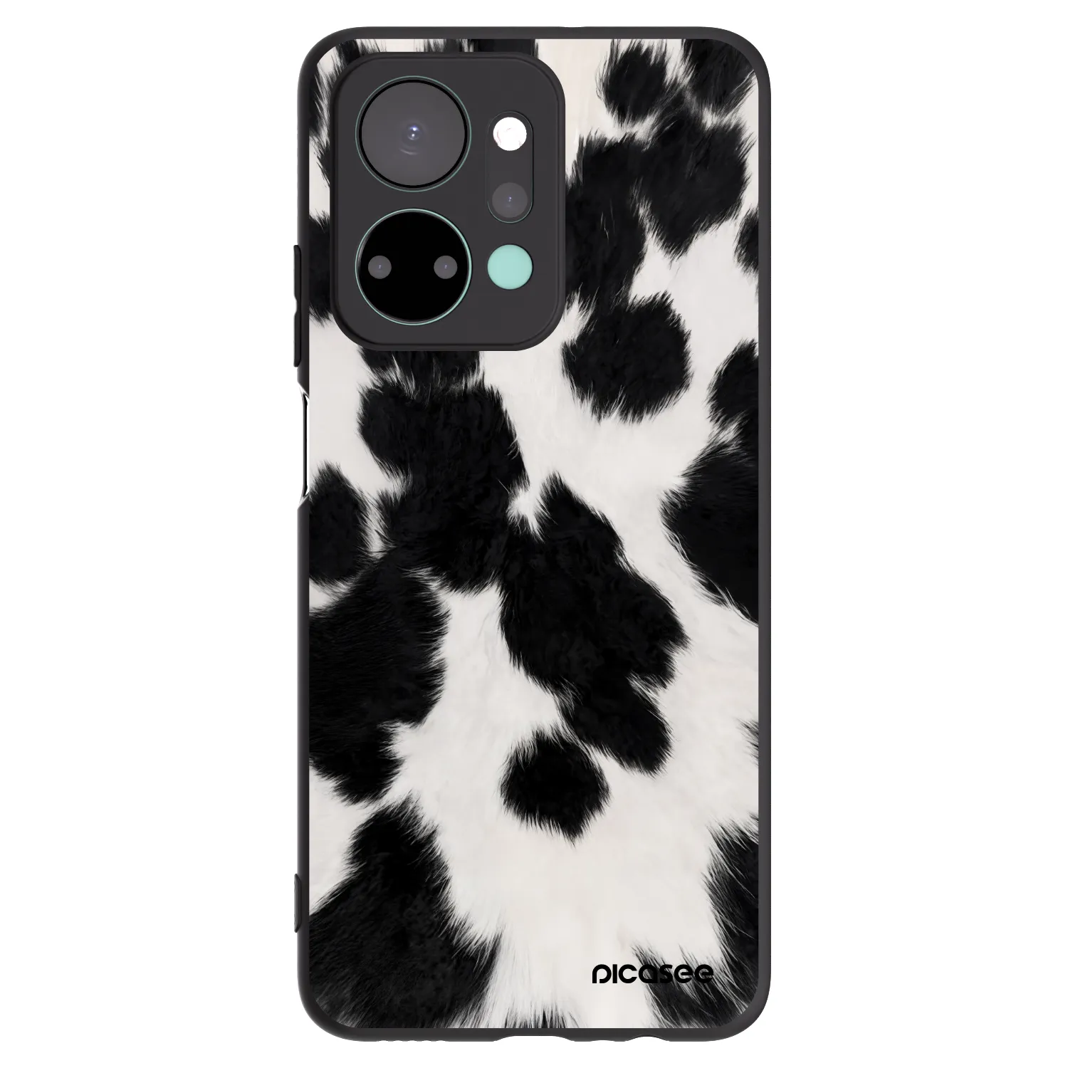 Picasee silikónový čierny obal pre Honor X7a - Black Moo
