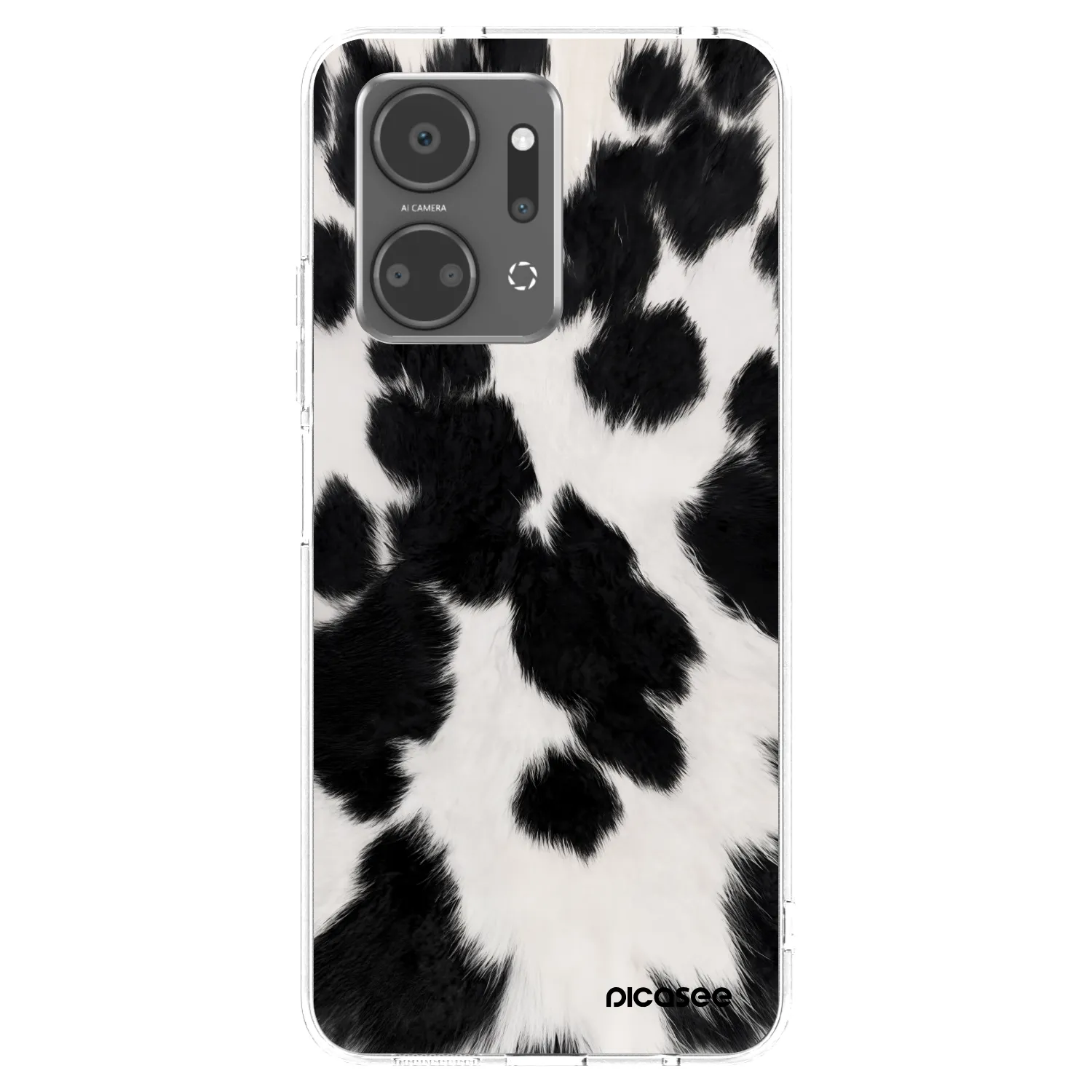 Picasee silikónový prehľadný obal pre Honor X7a - Black Moo