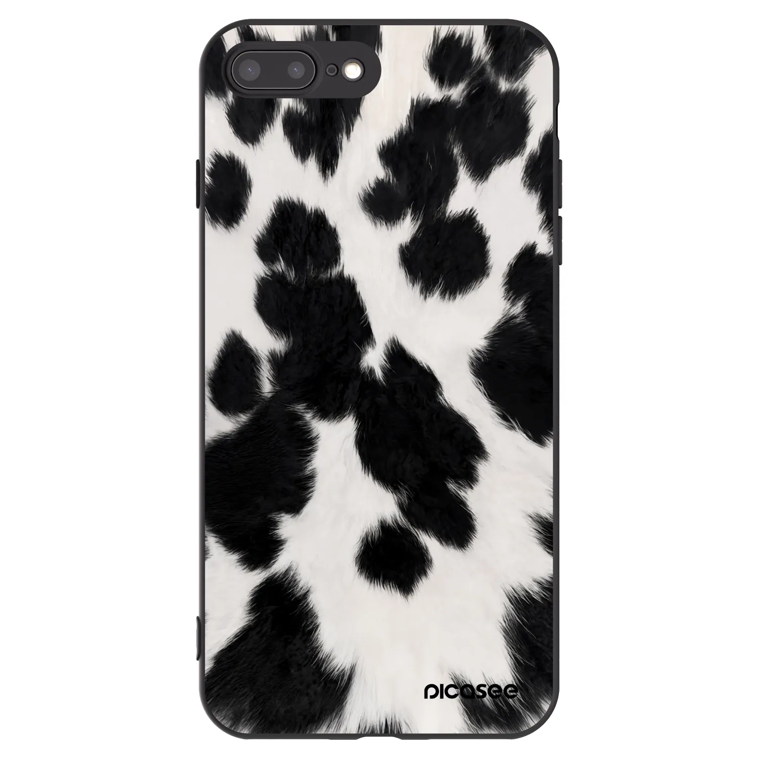 Picasee silikónový čierny obal pre Apple iPhone 7 Plus - Black Moo