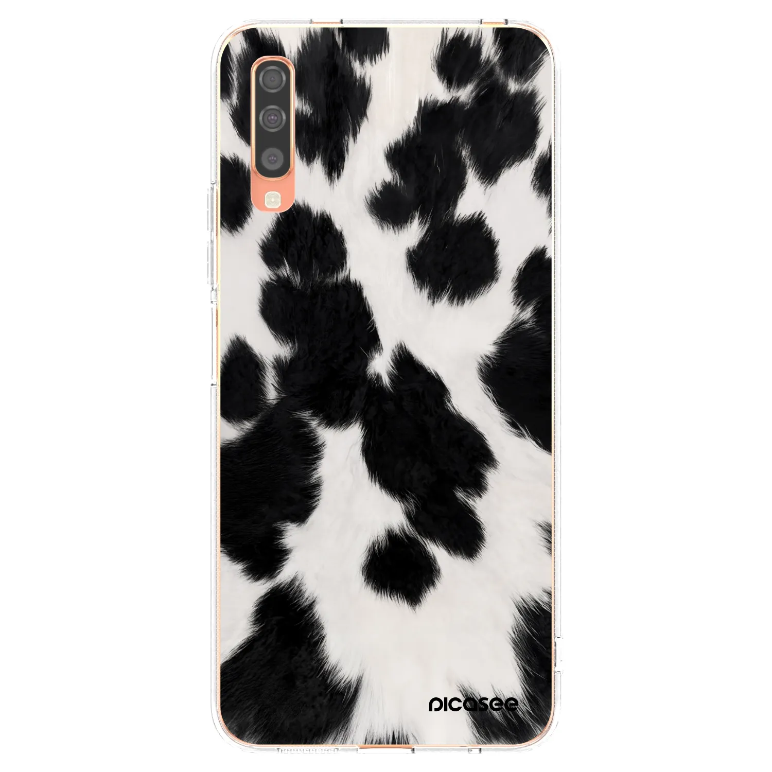 Picasee silikónový prehľadný obal pre Samsung Galaxy A70 A705F - Black Moo