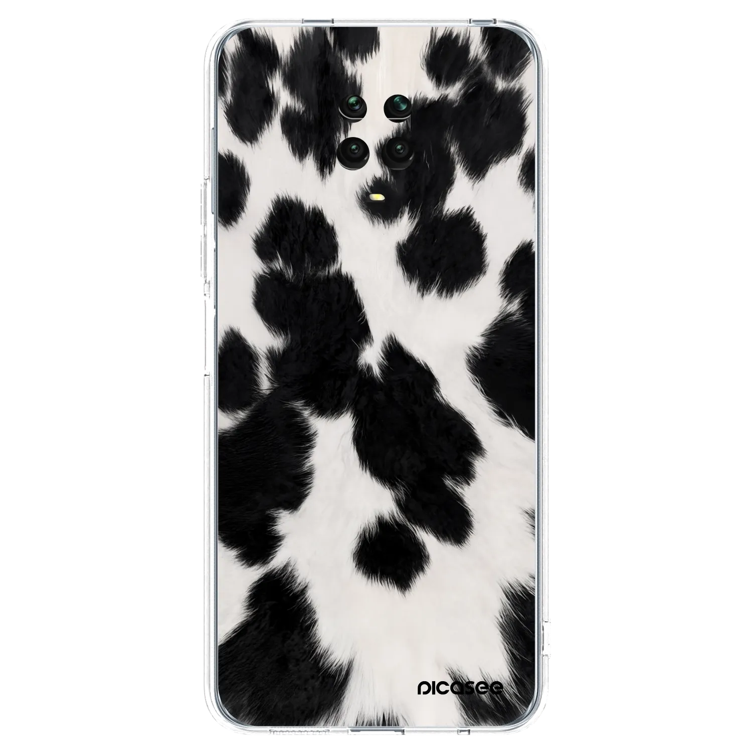 Picasee silikónový prehľadný obal pre Xiaomi Redmi Note 9 Pro - Black Moo