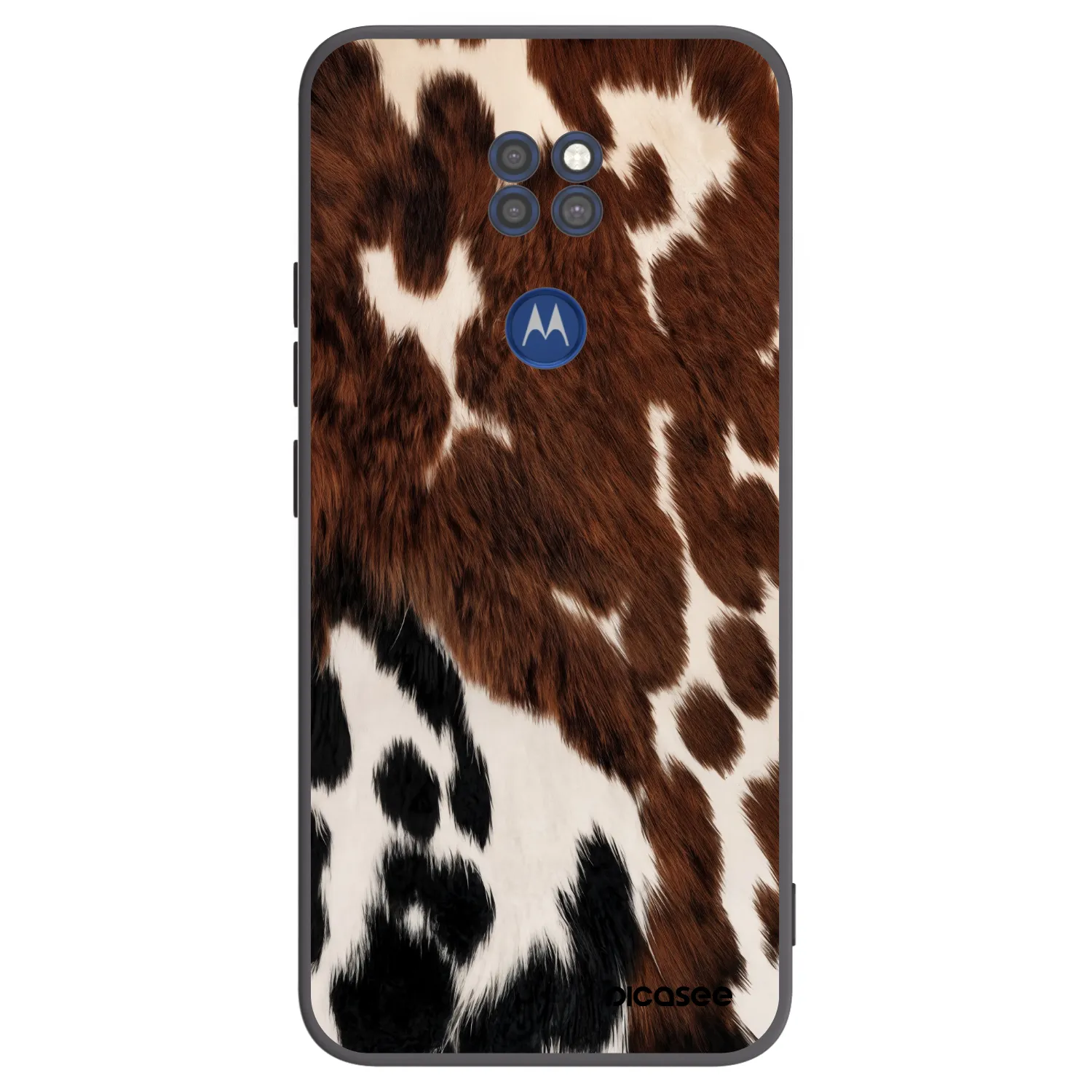 Picasee silikónový čierny obal pre Motorola Moto G9 Play - Rust