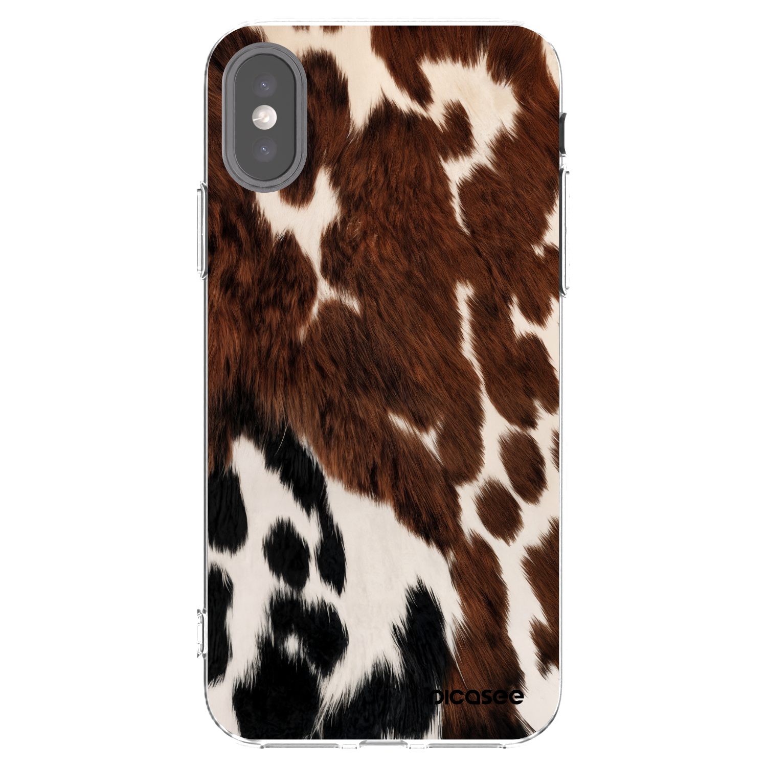 Silikónový prehľadný obal pre Apple iPhone X/XS - Rust