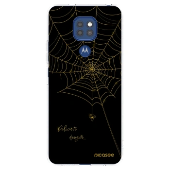 Picasee silikónový prehľadný obal pre Motorola Moto G9 Play - Delicate danger