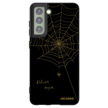 Picasee silikónový čierny obal pre Samsung Galaxy S21 FE 5G - Delicate danger