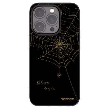 Picasee silikónový čierny obal pre Apple iPhone 15 Pro - Delicate danger