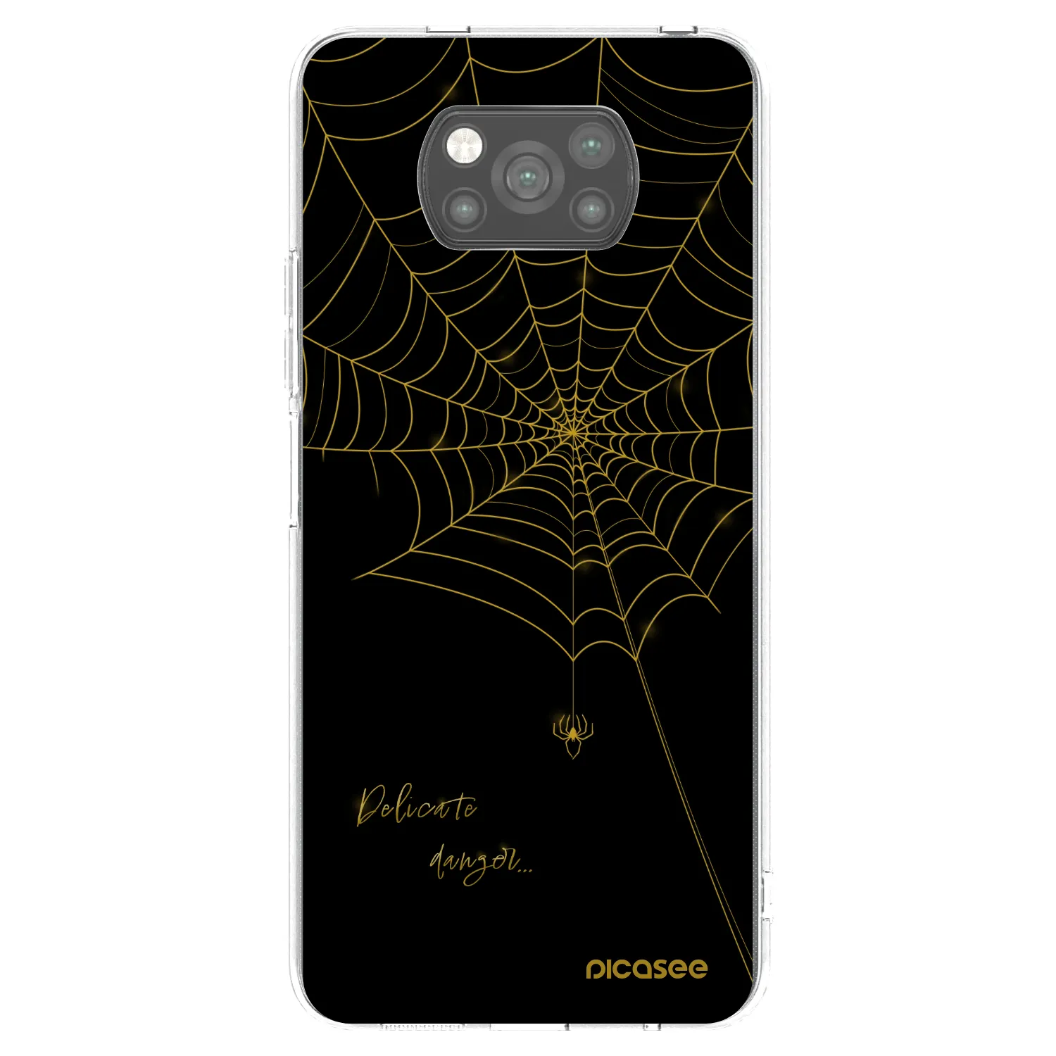 Picasee silikónový čierny obal pre Xiaomi Poco X3 - Delicate danger