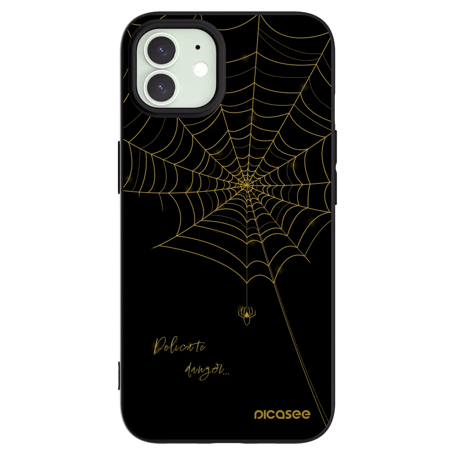 Picasee silikónový čierny obal pre Apple iPhone 12 Pro - Delicate danger