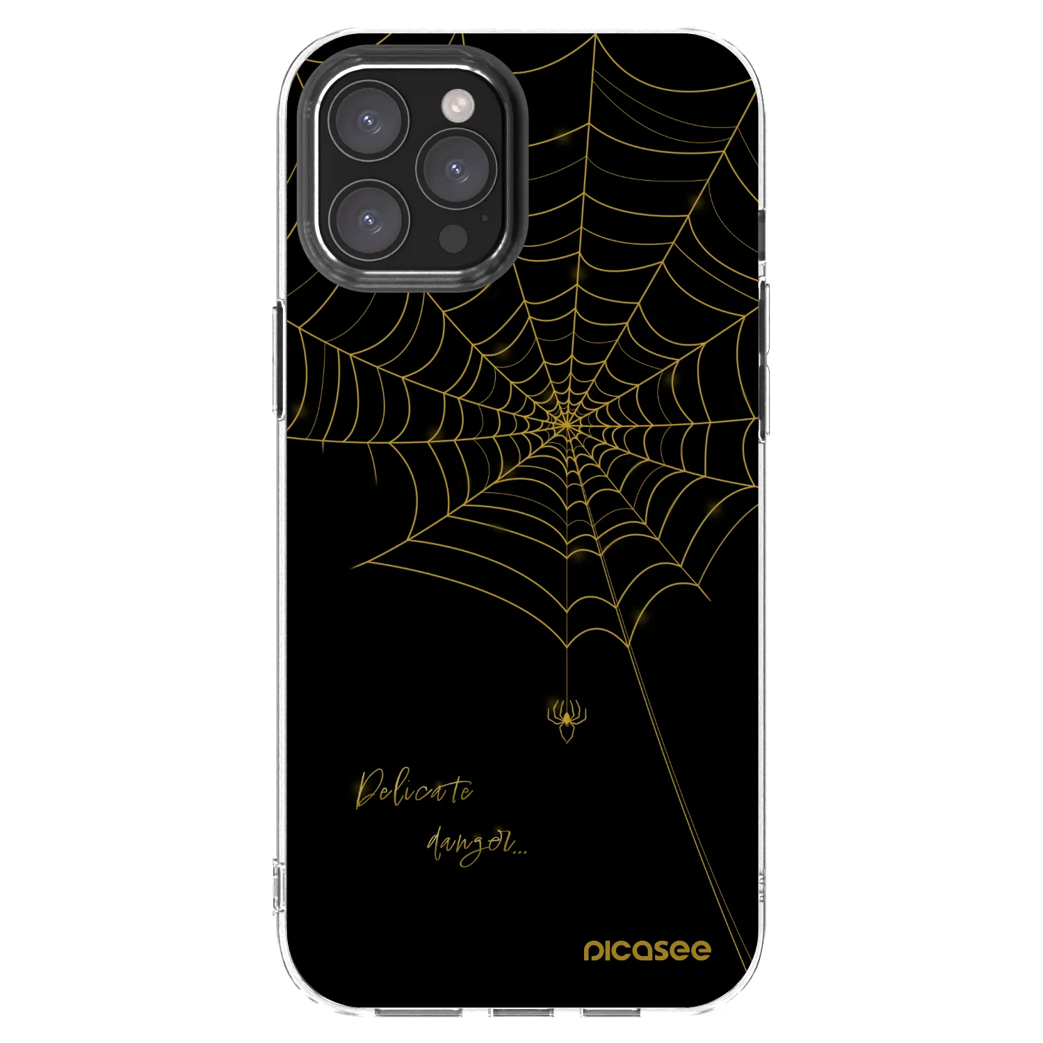 Picasee silikónový prehľadný obal pre Apple iPhone 12 Pro Max - Delicate danger