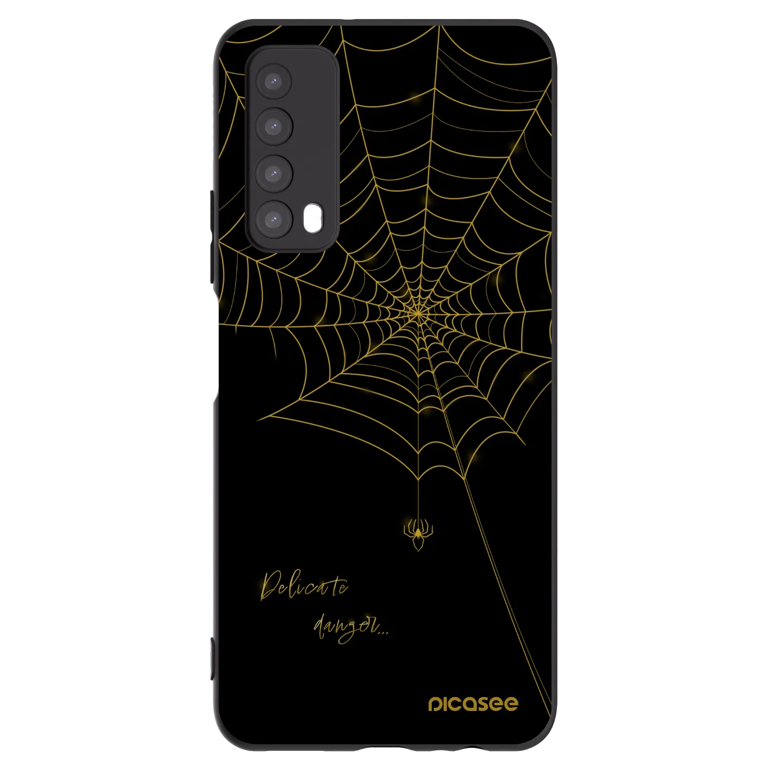Picasee silikónový čierny obal pre Huawei P Smart 2021 - Delicate danger