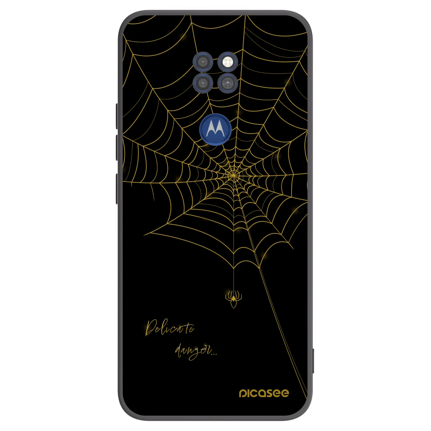Picasee silikónový čierny obal pre Motorola Moto G9 Play - Delicate danger