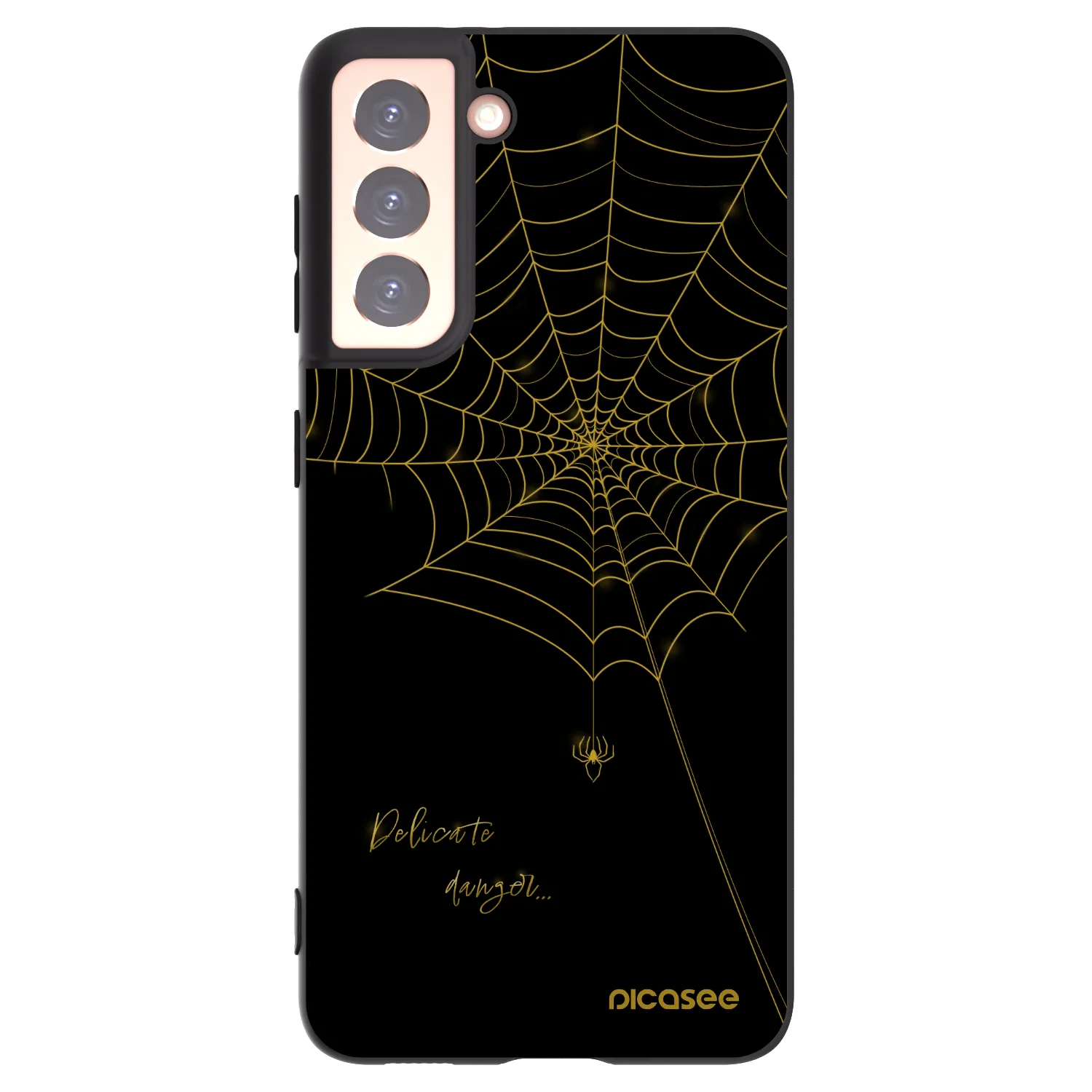 Picasee silikónový čierny obal pre Samsung Galaxy S21 5G G991B - Delicate danger