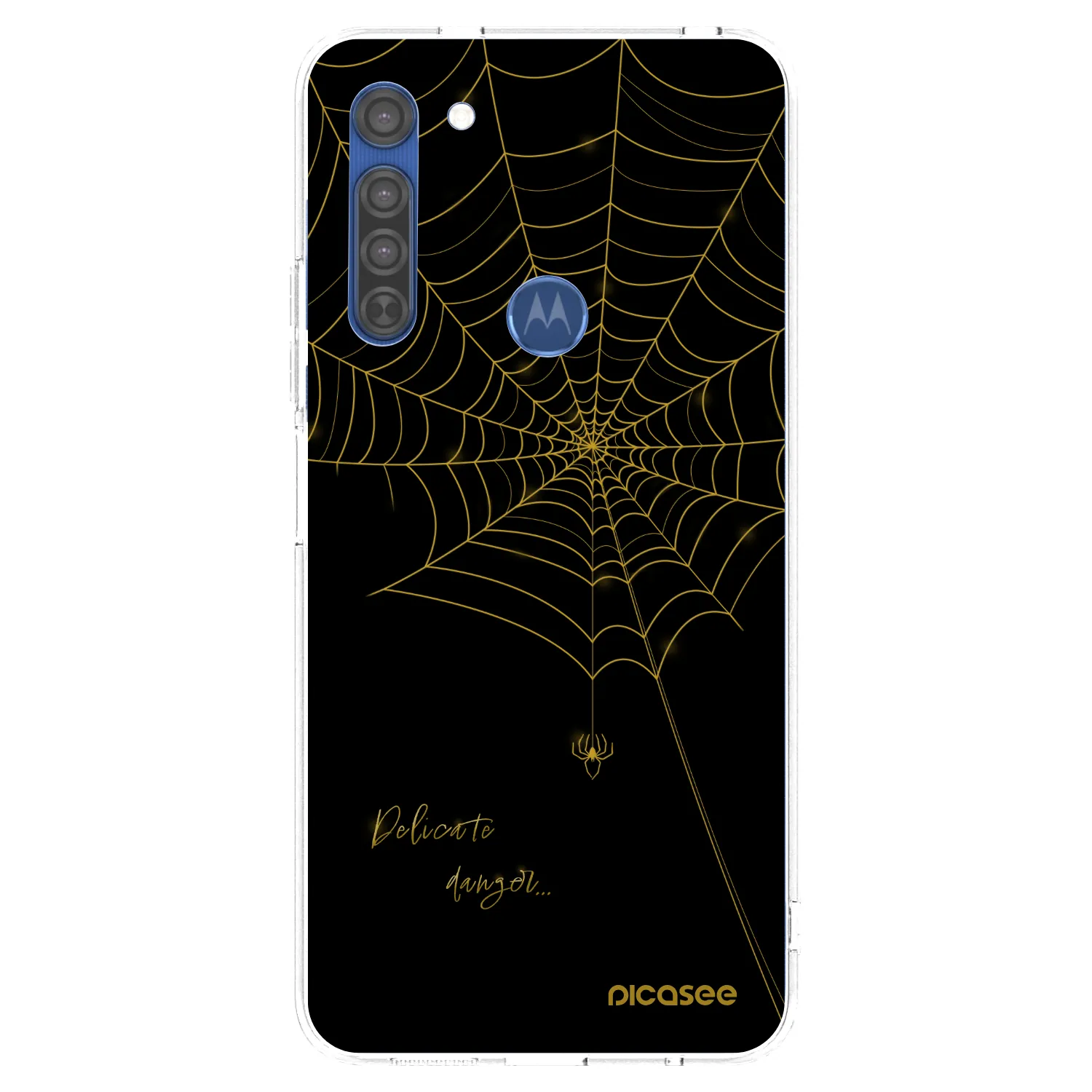 Picasee silikónový prehľadný obal pre Motorola Moto G8 - Delicate danger