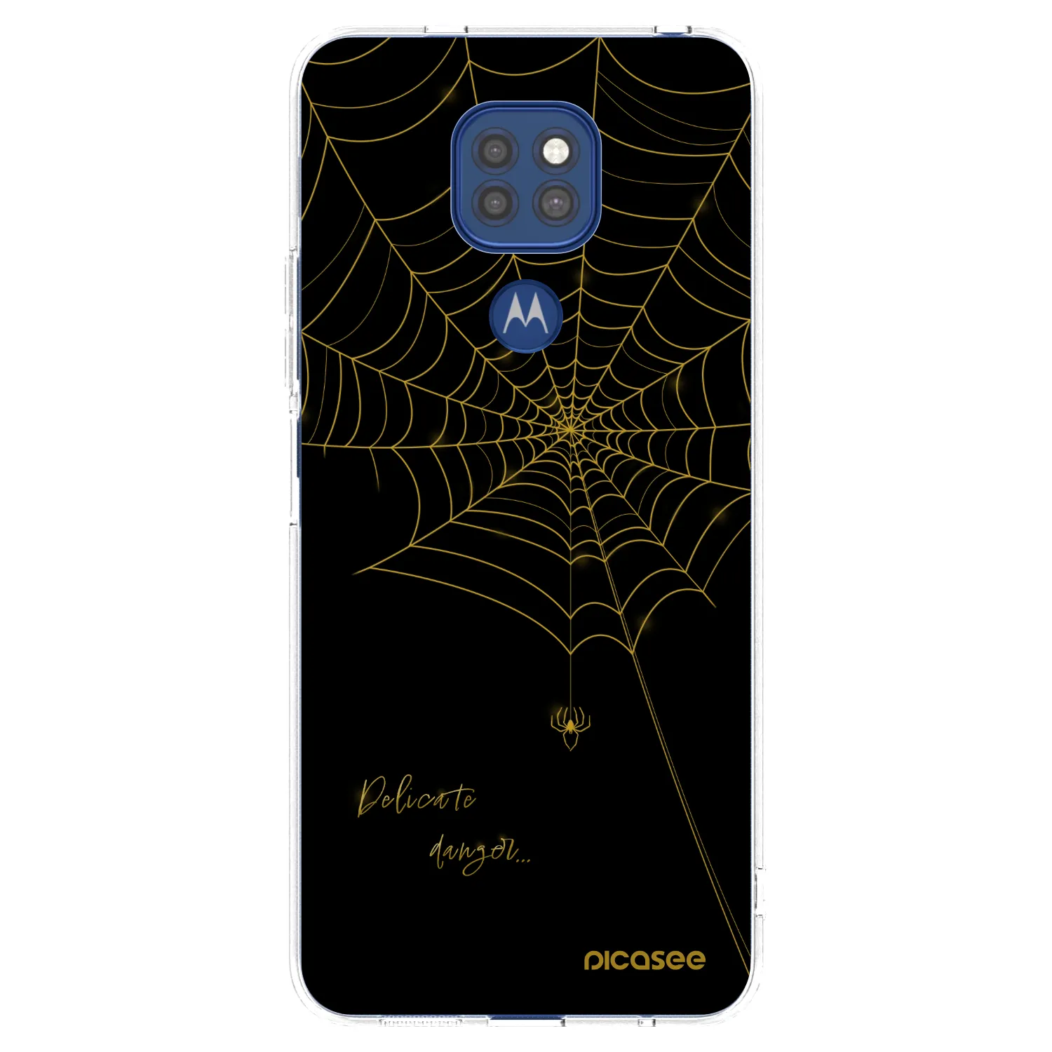 Picasee silikónový prehľadný obal pre Motorola Moto G9 Play - Delicate danger