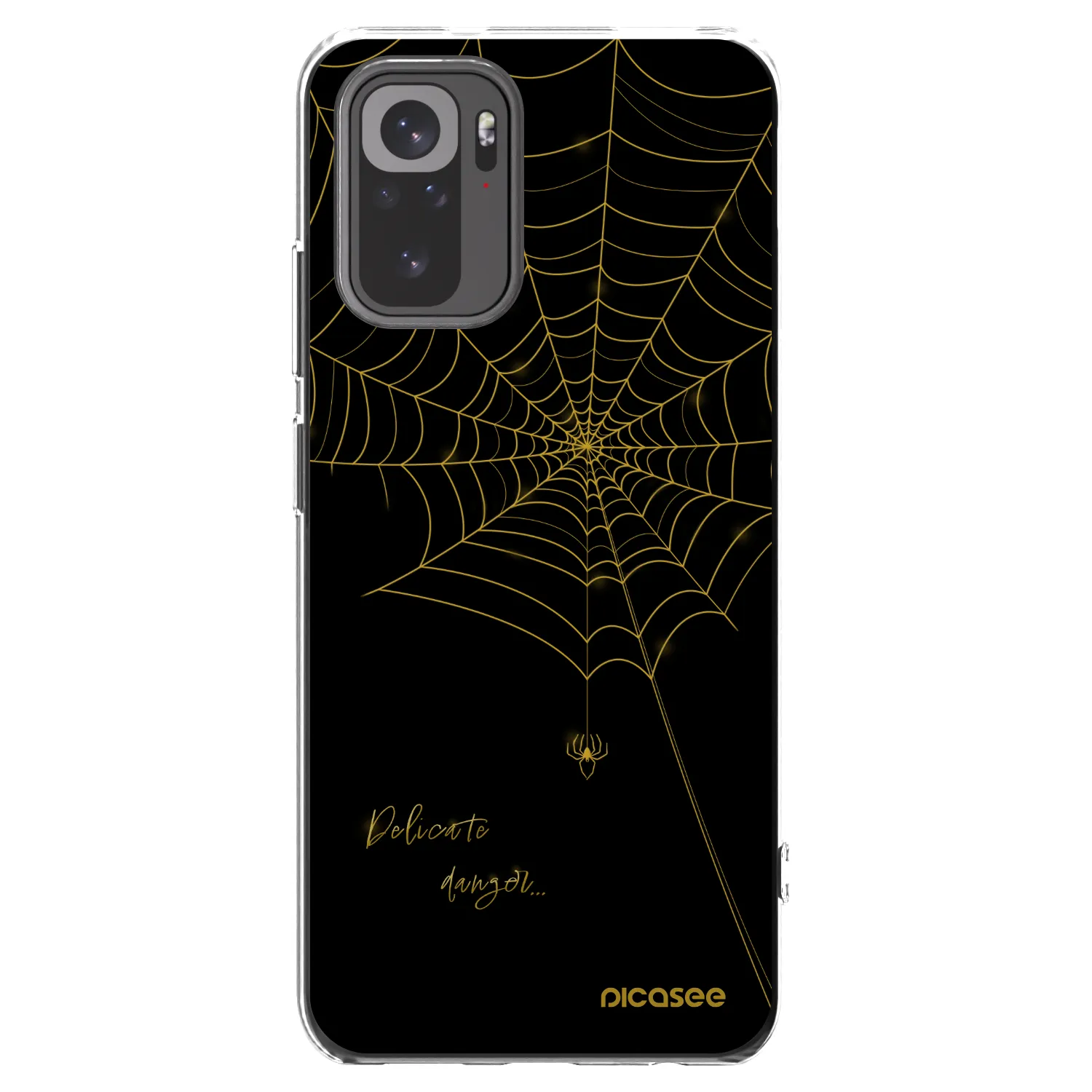 Picasee silikónový prehľadný obal pre Xiaomi Redmi Note 10 - Delicate danger