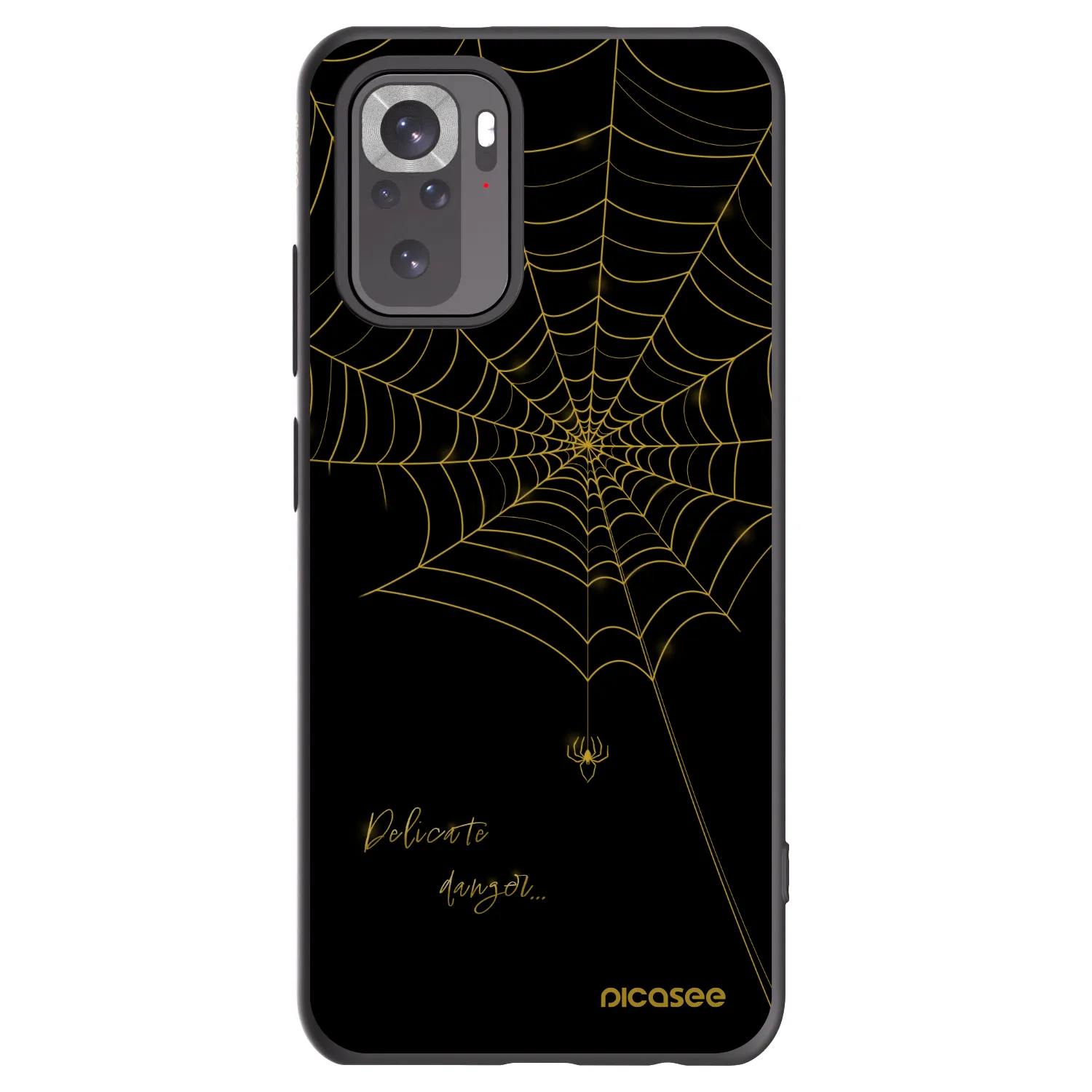 Picasee silikónový čierny obal pre Xiaomi Redmi Note 10 - Delicate danger