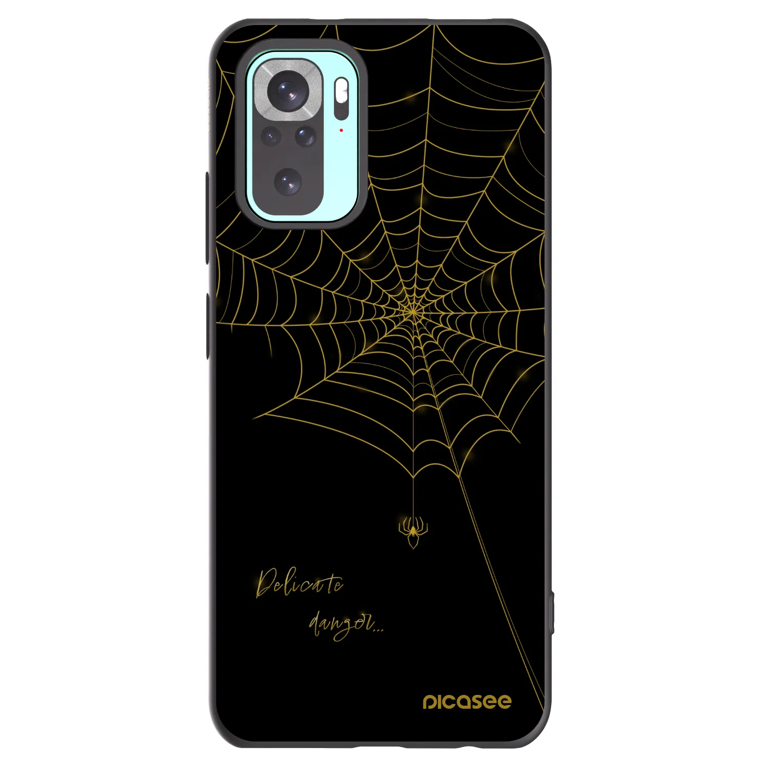 Picasee silikónový čierny obal pre Xiaomi Redmi Note 10 Pro - Delicate danger
