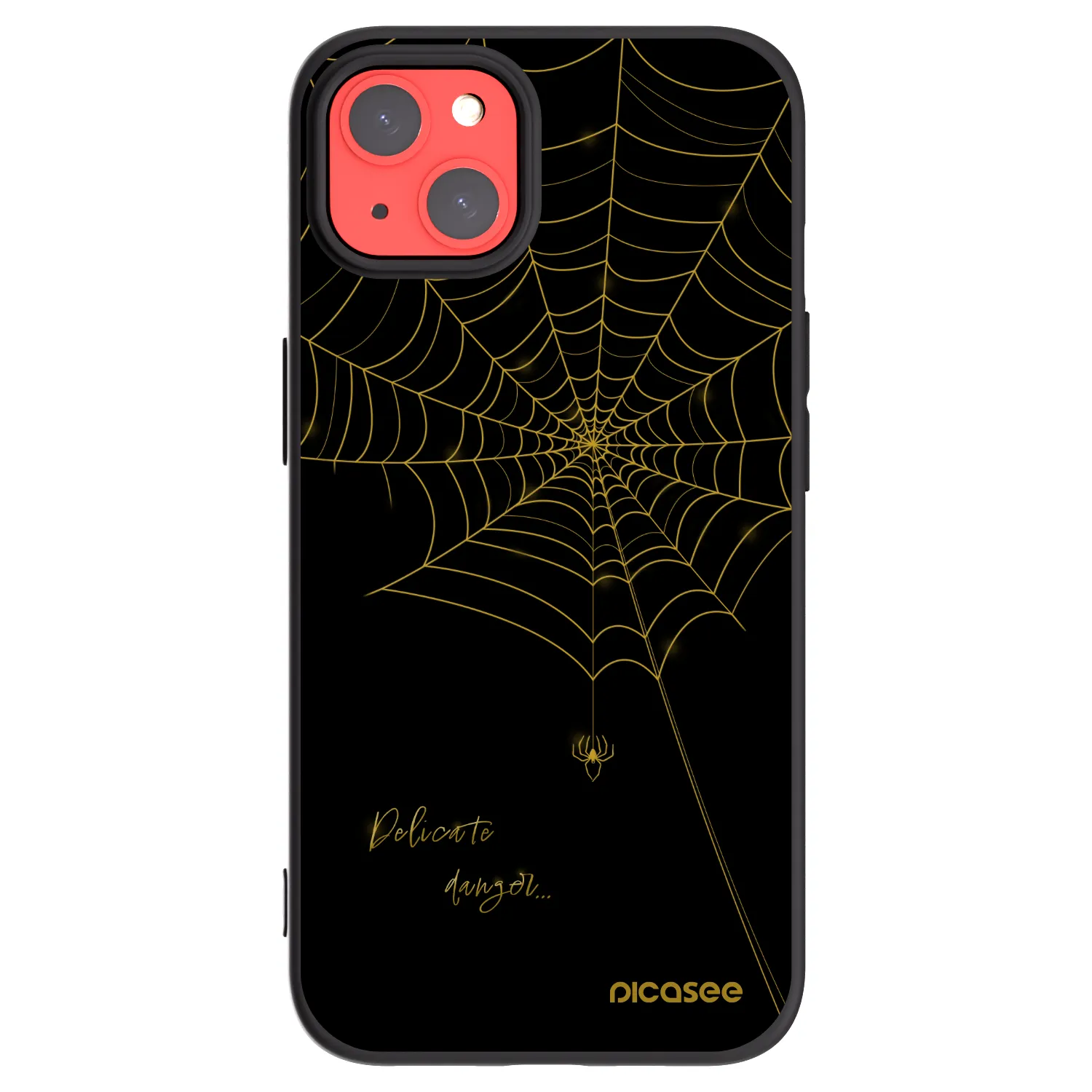 Picasee silikónový čierny obal pre Apple iPhone 13 - Delicate danger