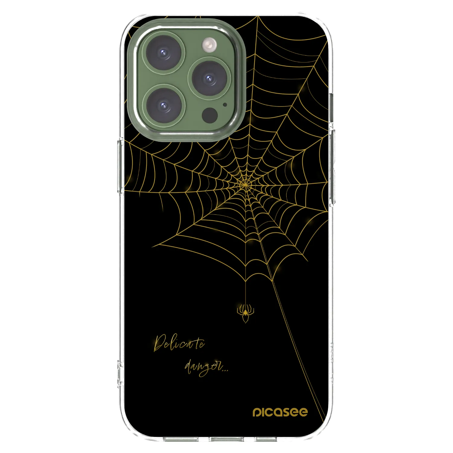 Picasee silikónový prehľadný obal pre Apple iPhone 13 Pro - Delicate danger