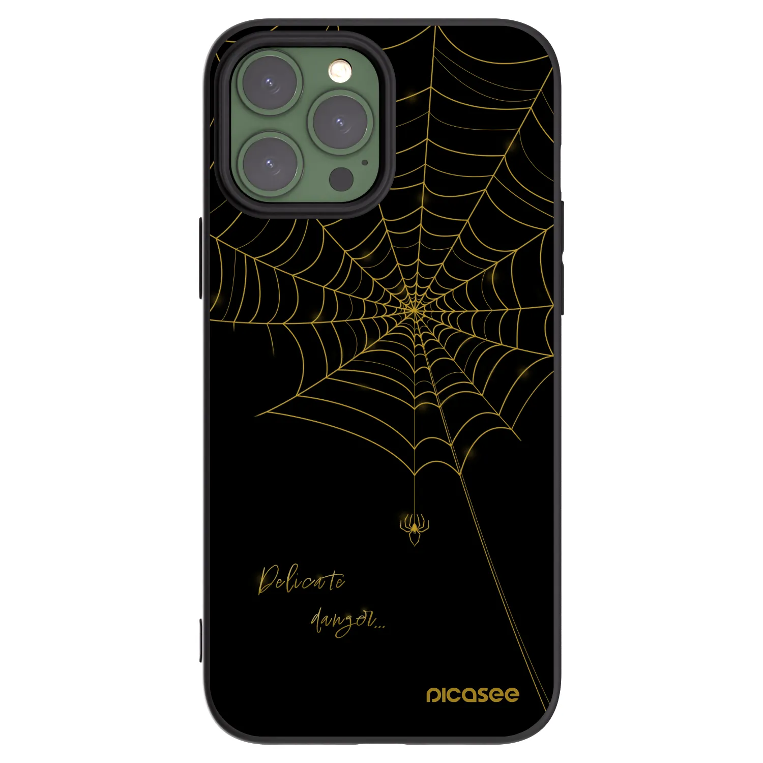 Picasee silikónový čierny obal pre Apple iPhone 13 Pro Max - Delicate danger