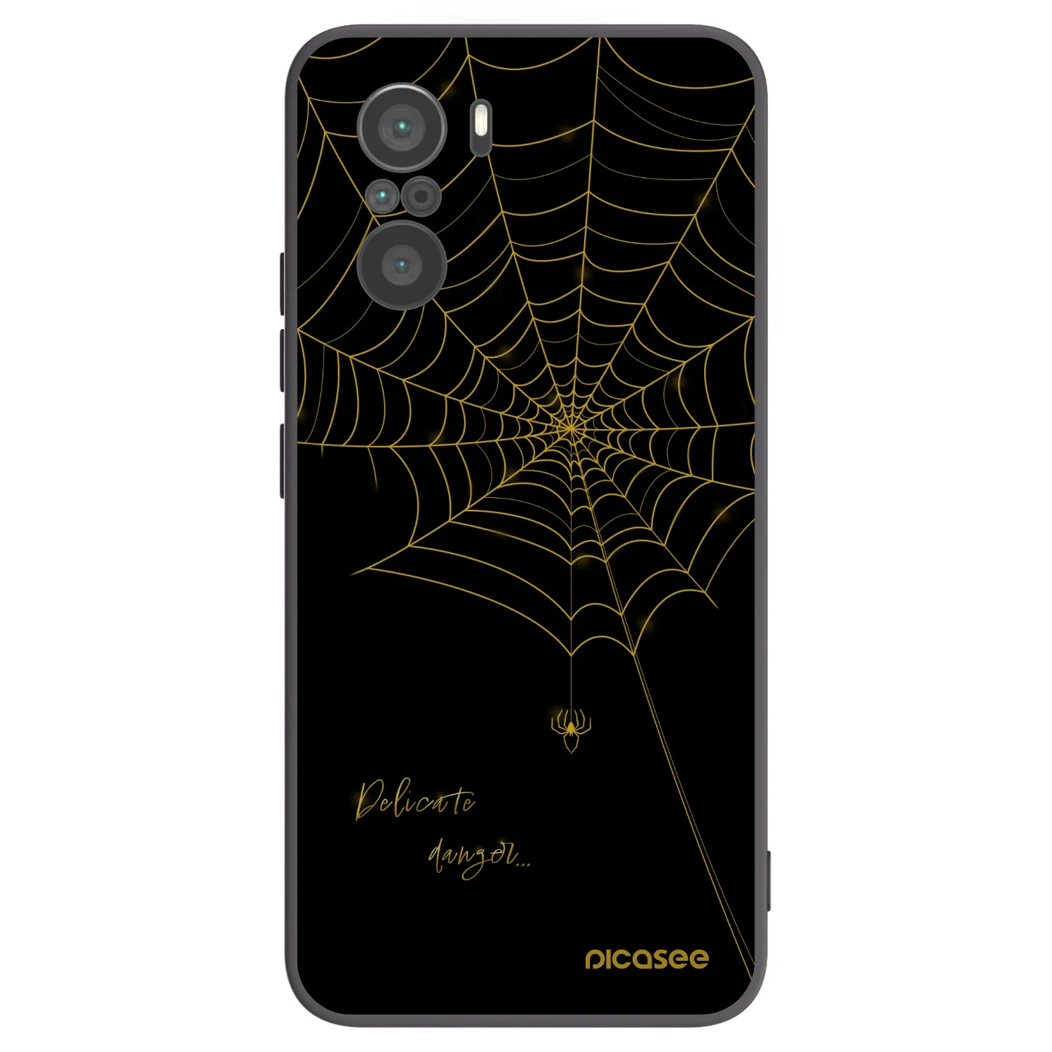 Picasee silikónový čierny obal pre Xiaomi Poco F3 - Delicate danger