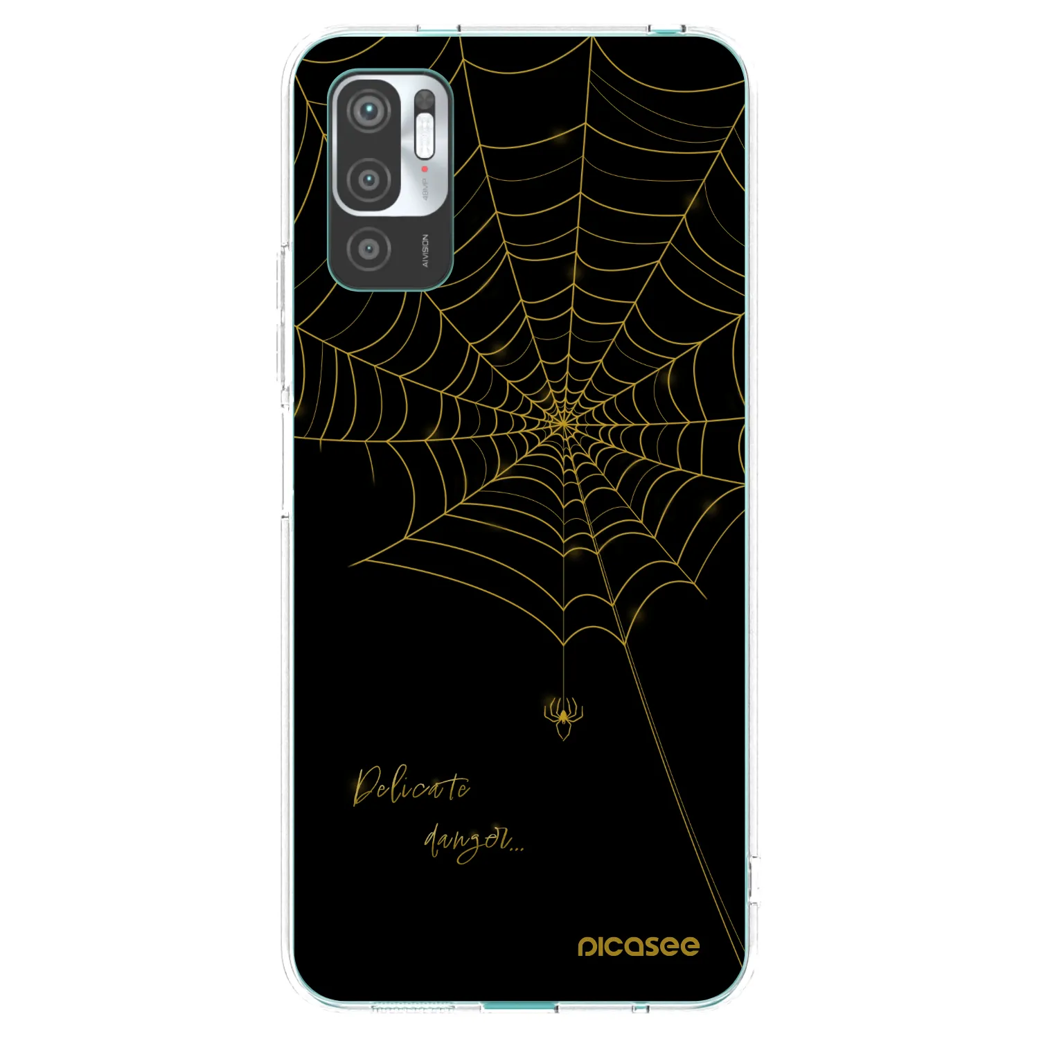 Picasee silikónový prehľadný obal pre Xiaomi Redmi Note 10 5G - Delicate danger