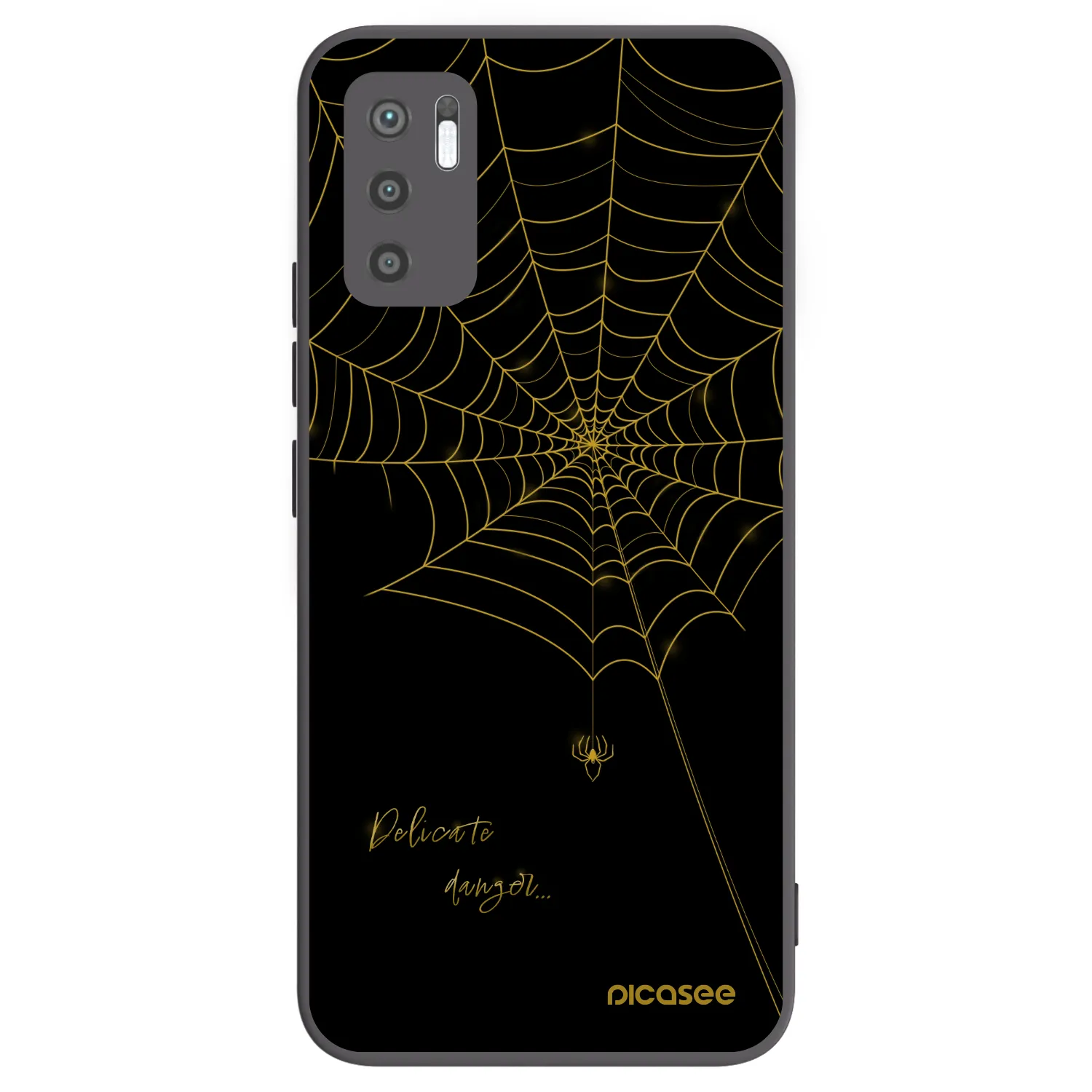 Picasee silikónový čierny obal pre Xiaomi Redmi Note 10 5G - Delicate danger