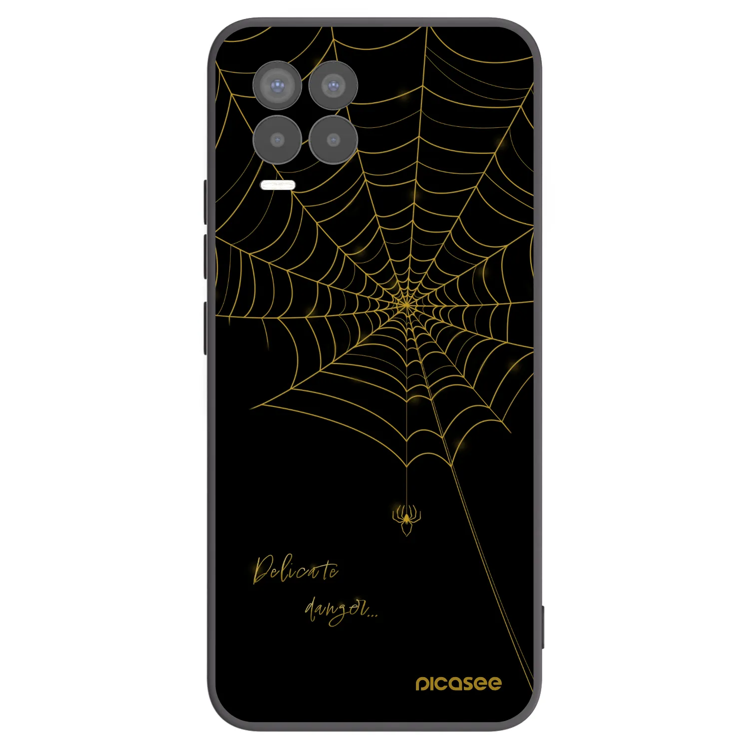 Picasee silikónový čierny obal pre Realme 8 Pro - Delicate danger
