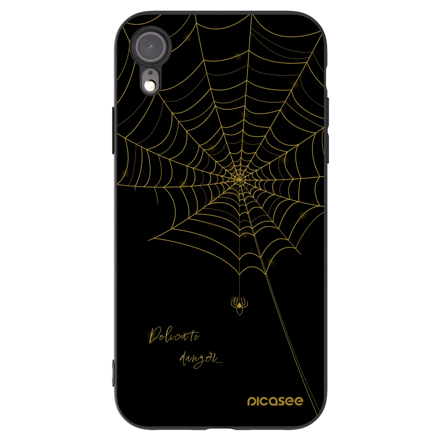 Picasee silikónový čierny obal pre Apple iPhone XR - Delicate danger