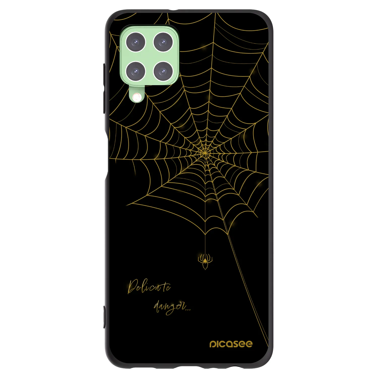 Picasee silikónový čierny obal pre Samsung Galaxy A22 A225F 4G - Delicate danger