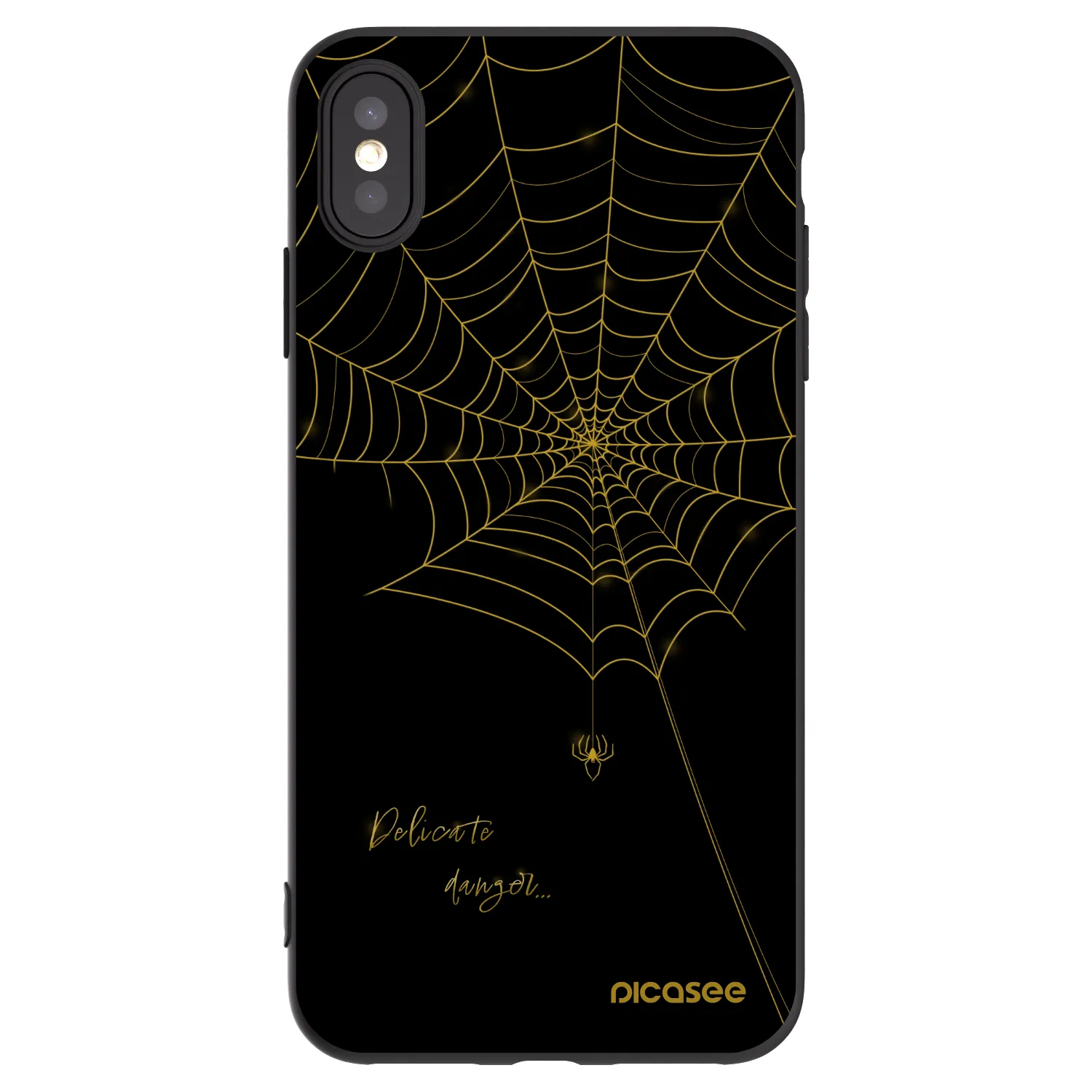 Picasee silikónový čierny obal pre Apple iPhone XS Max - Delicate danger