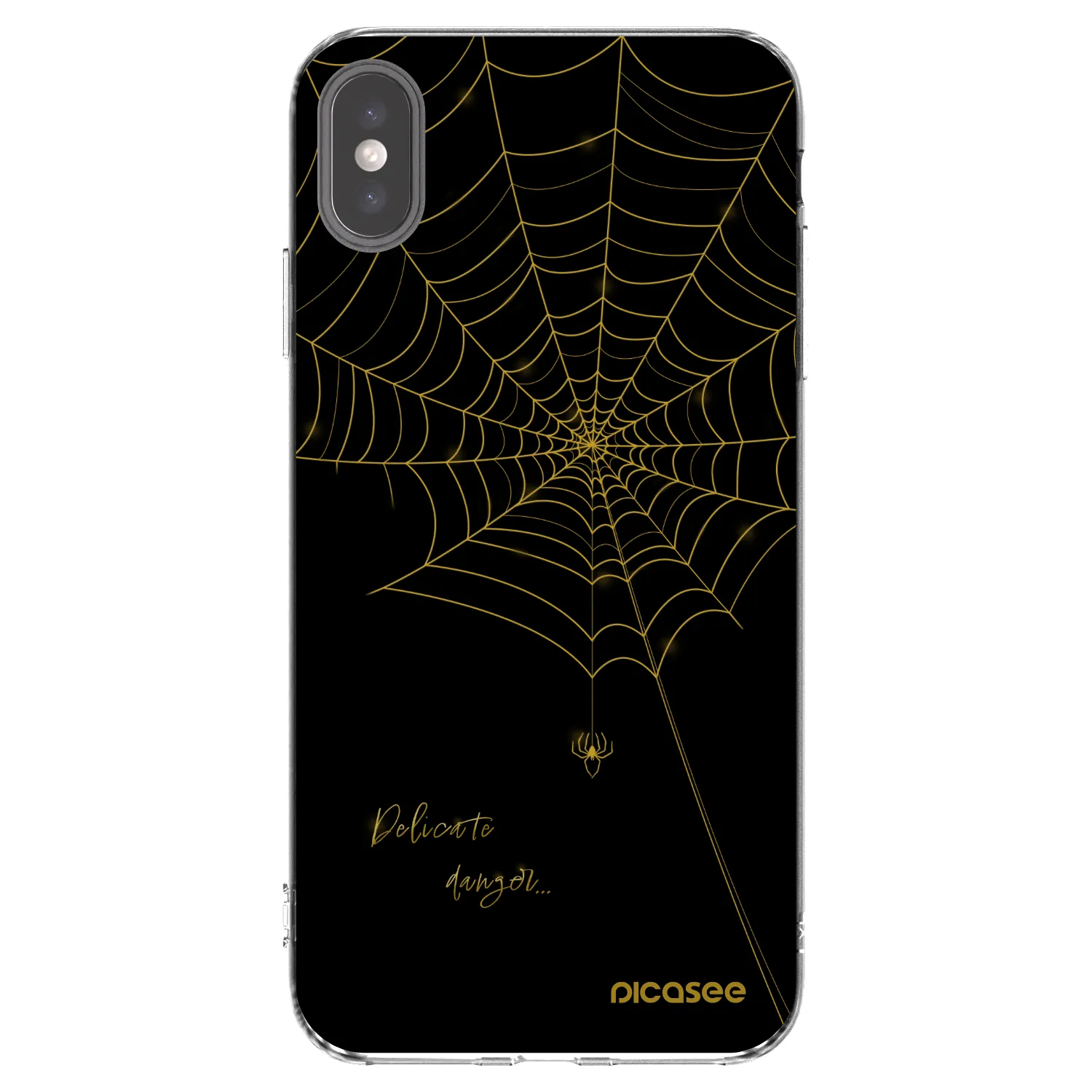 Picasee silikónový prehľadný obal pre Apple iPhone XS Max - Delicate danger