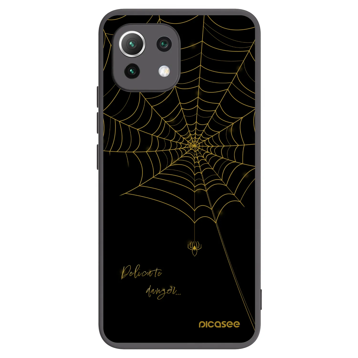 Picasee silikónový čierny obal pre Xiaomi 11 Lite 5G NE - Delicate danger