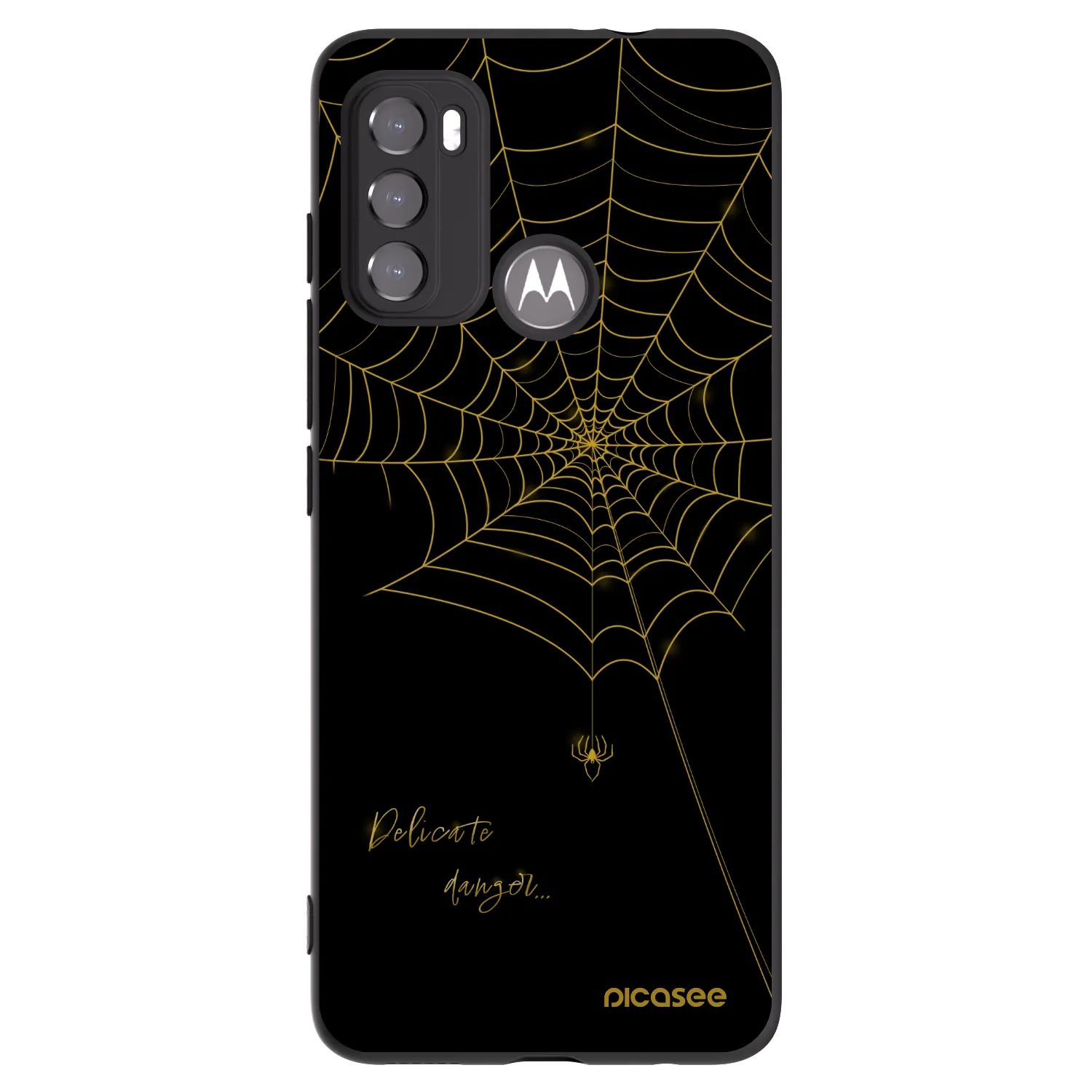 Picasee silikónový čierny obal pre Motorola Moto G60 - Delicate danger