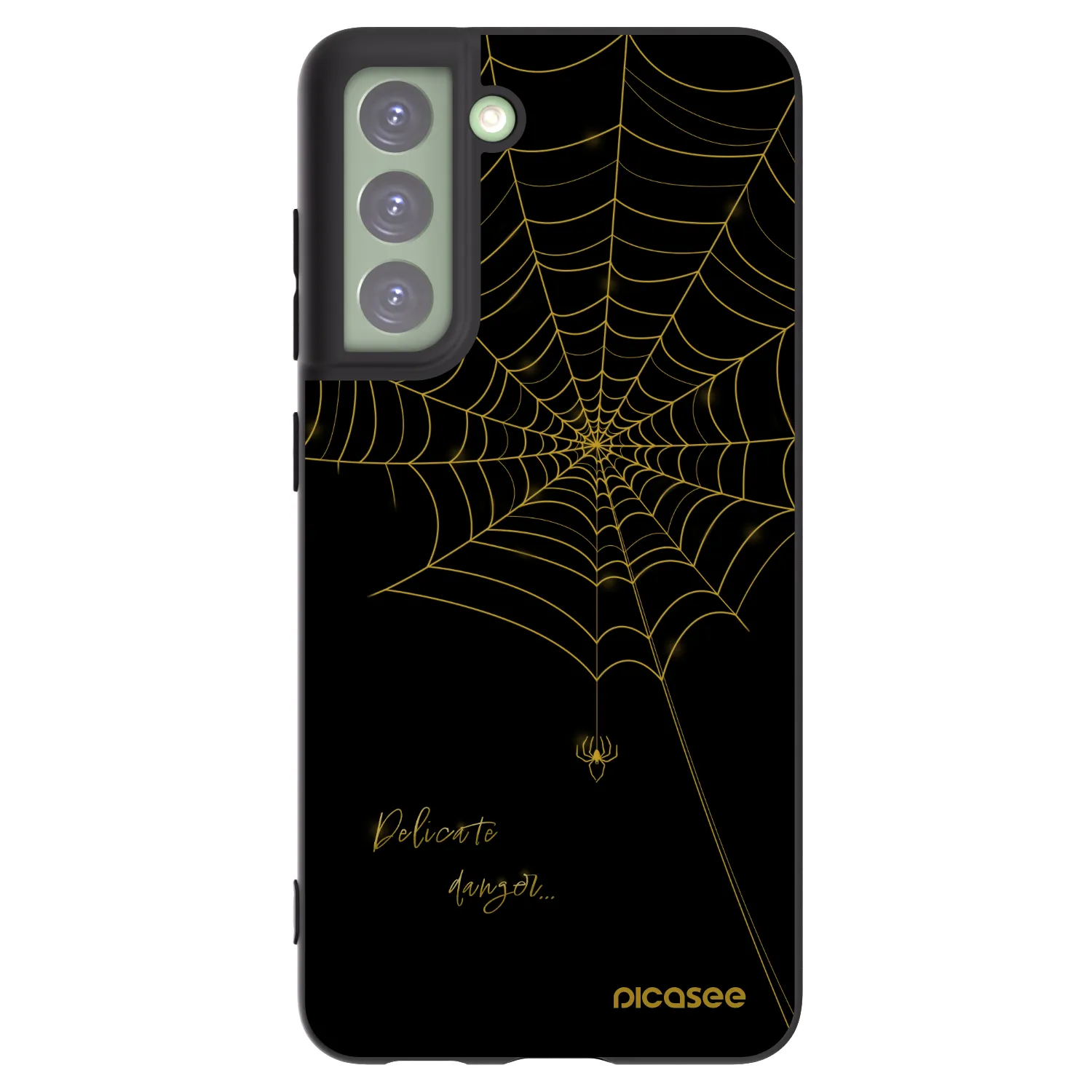 Picasee silikónový čierny obal pre Samsung Galaxy S21 FE 5G - Delicate danger
