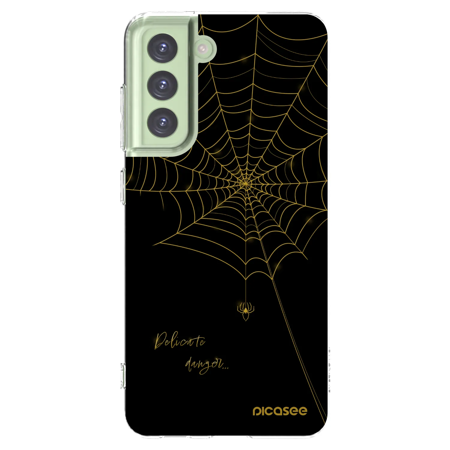 Picasee silikónový prehľadný obal pre Samsung Galaxy S21 FE 5G - Delicate danger