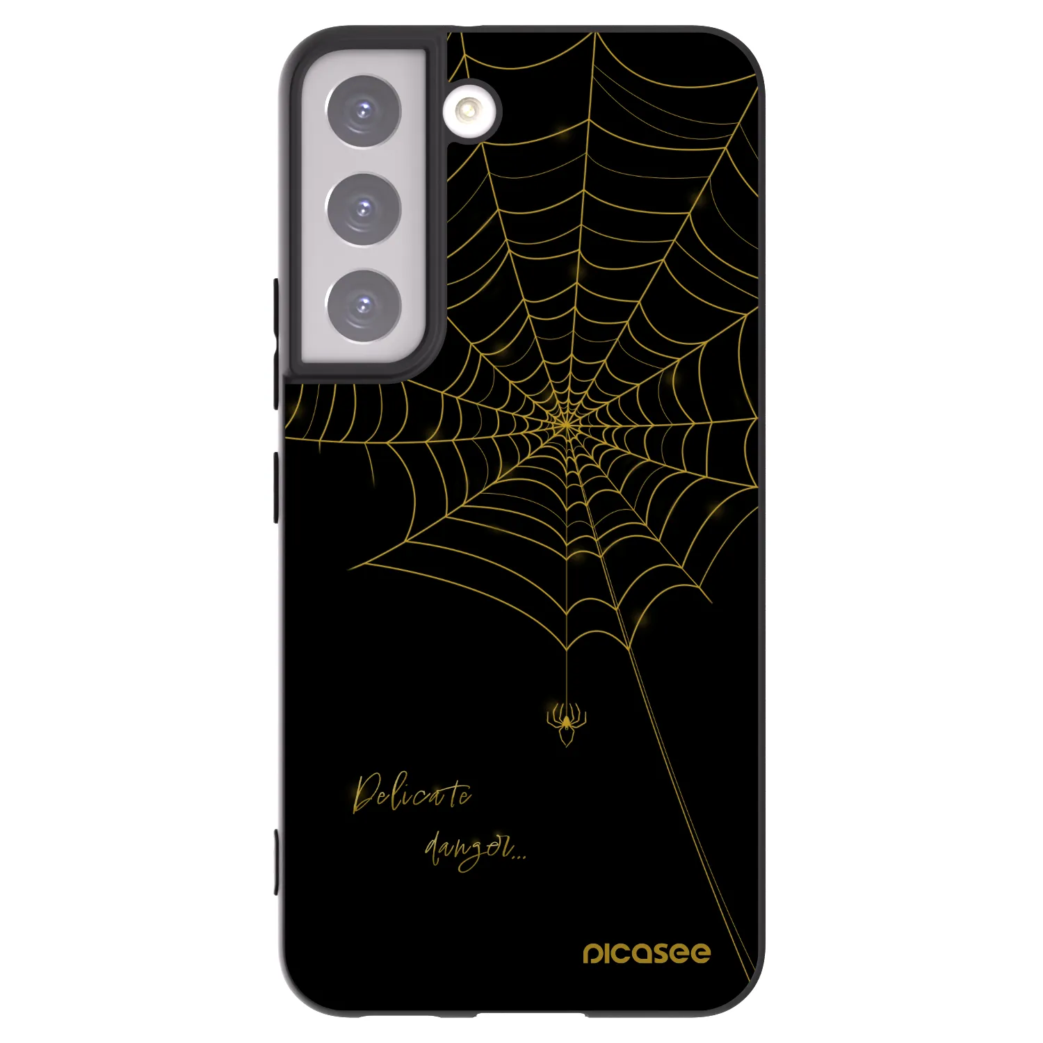 Picasee silikónový čierny obal pre Samsung Galaxy S22 5G - Delicate danger