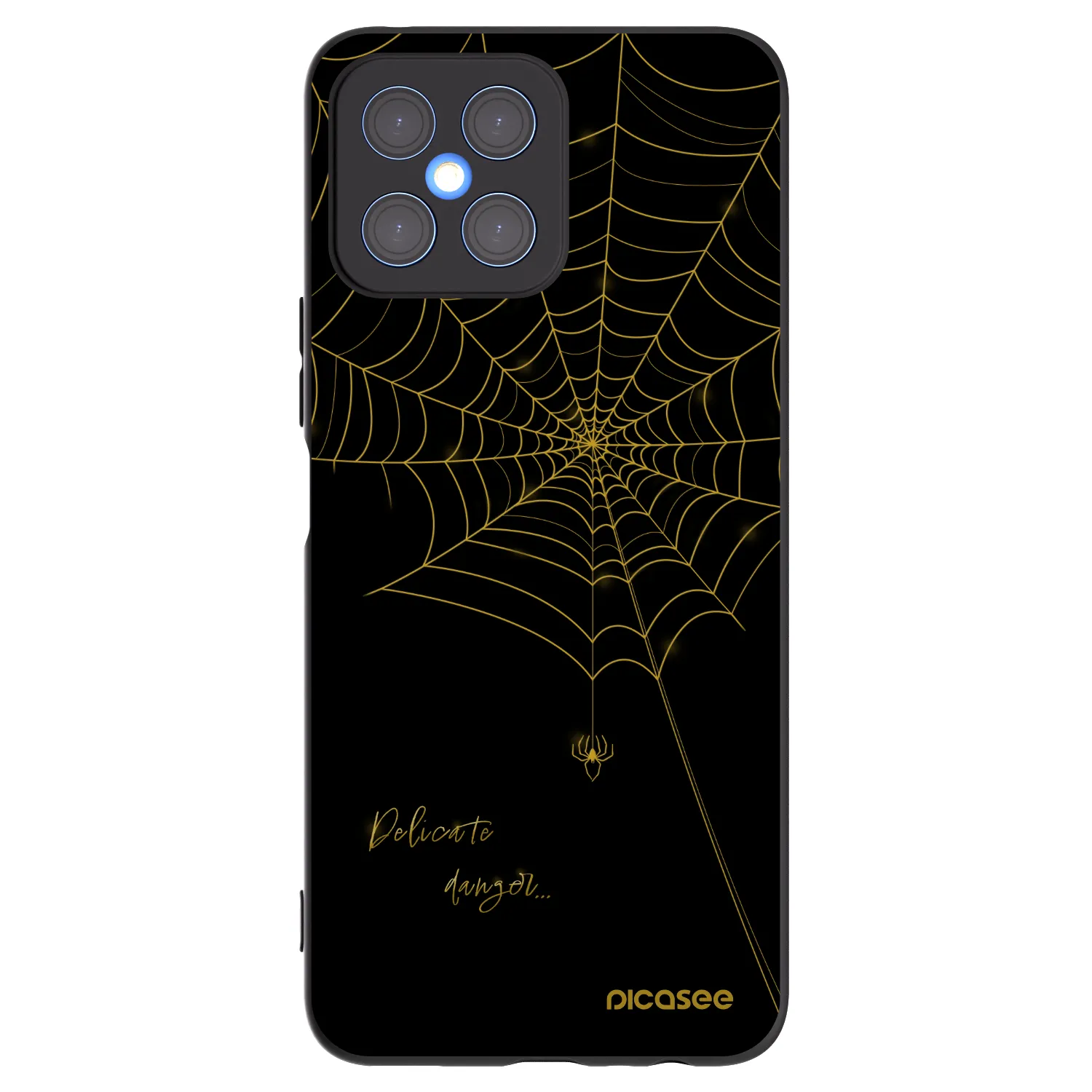 Picasee silikónový čierny obal pre Honor X8 4G - Delicate danger