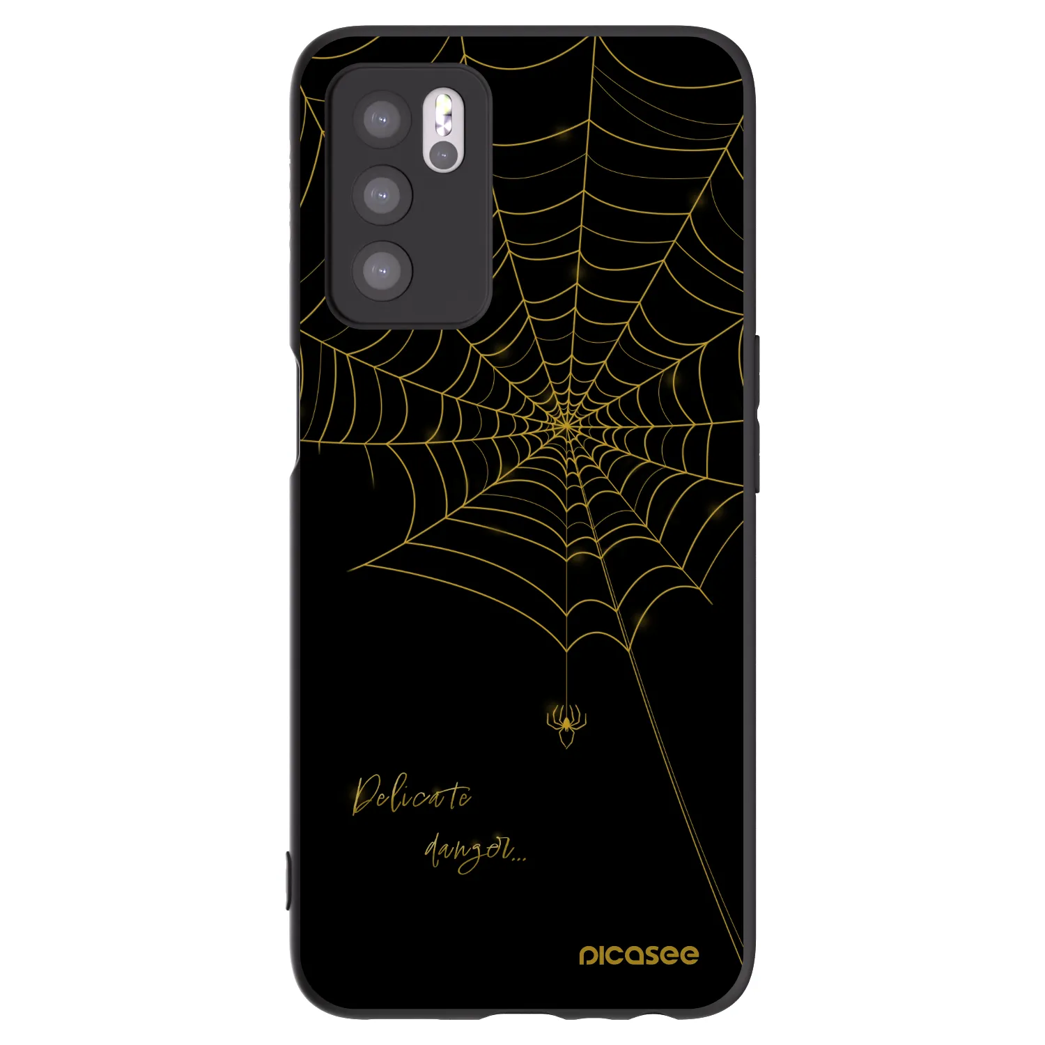 Picasee silikónový čierny obal pre OPPO A16s - Delicate danger