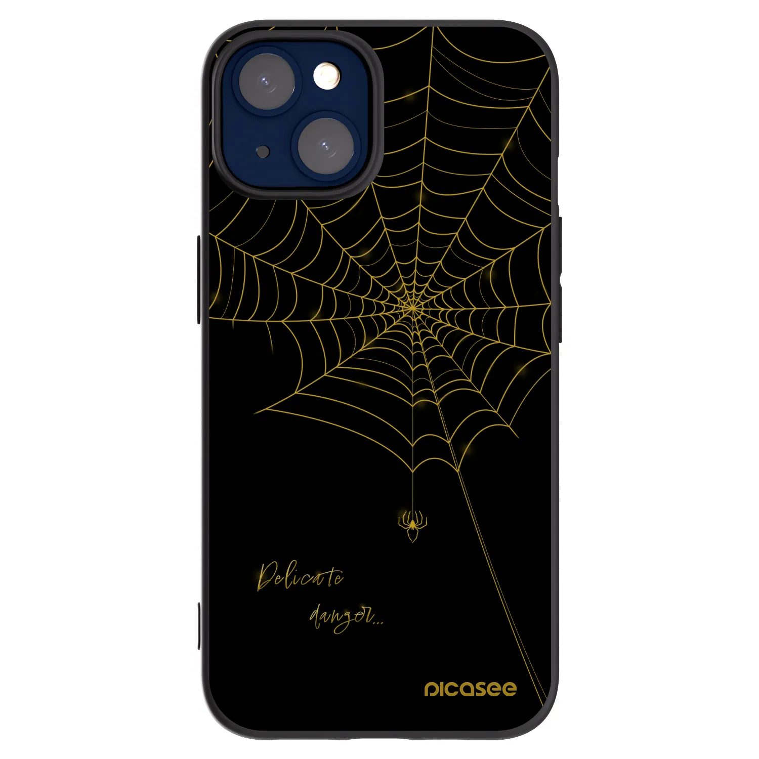 Picasee silikónový čierny obal pre Apple iPhone 14 - Delicate danger
