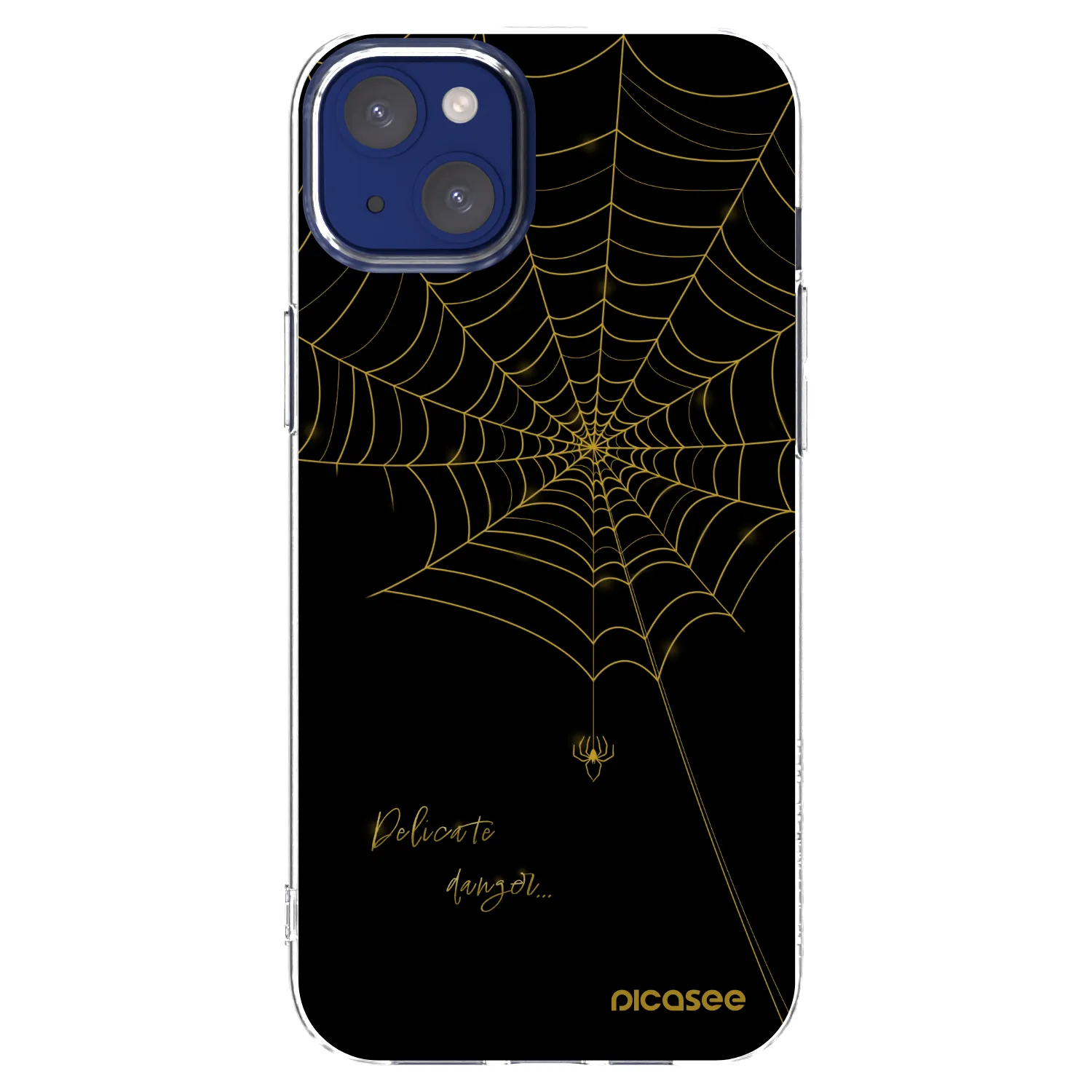Picasee silikónový prehľadný obal pre Apple iPhone 14 Plus - Delicate danger