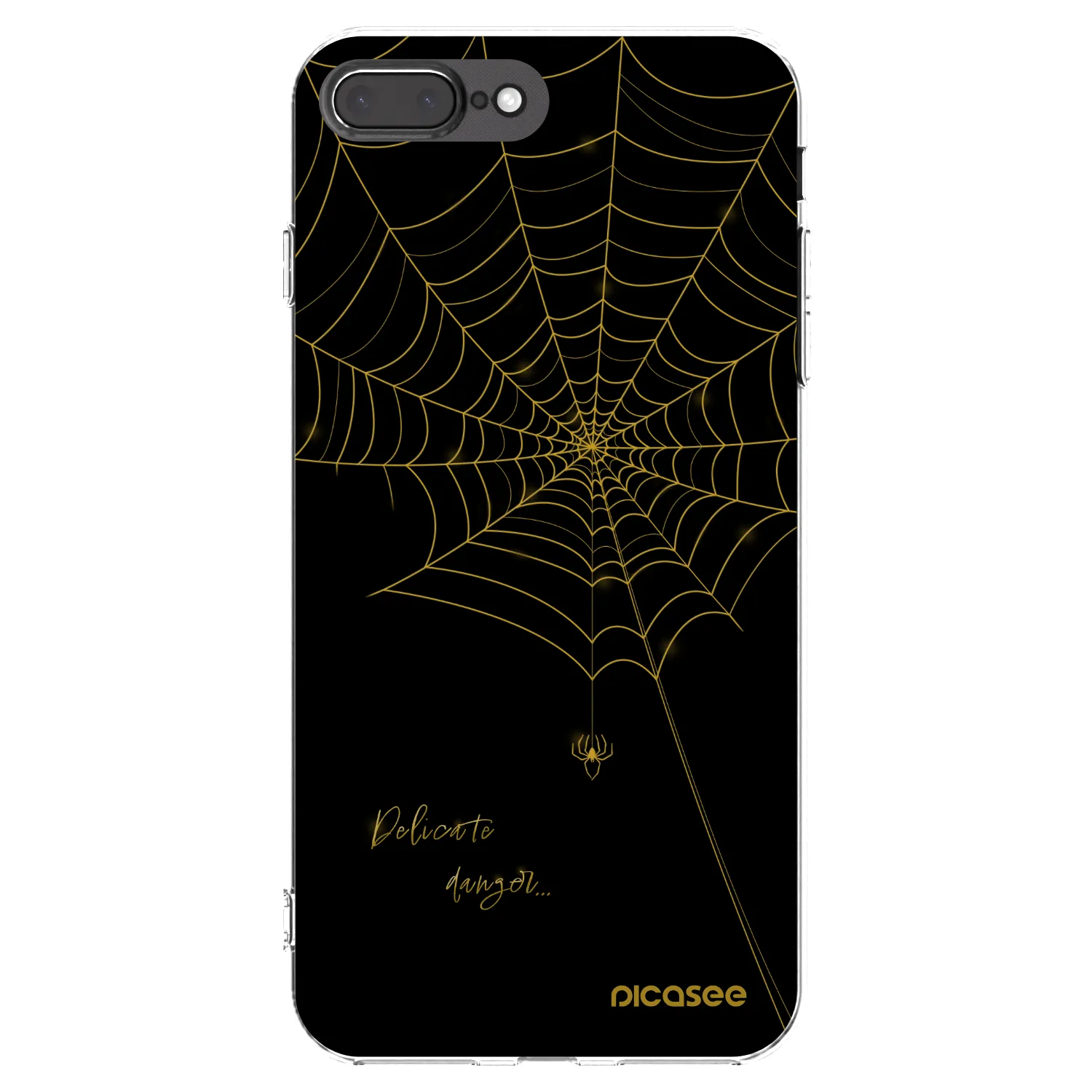 Picasee silikónový prehľadný obal pre Apple iPhone 8 Plus - Delicate danger